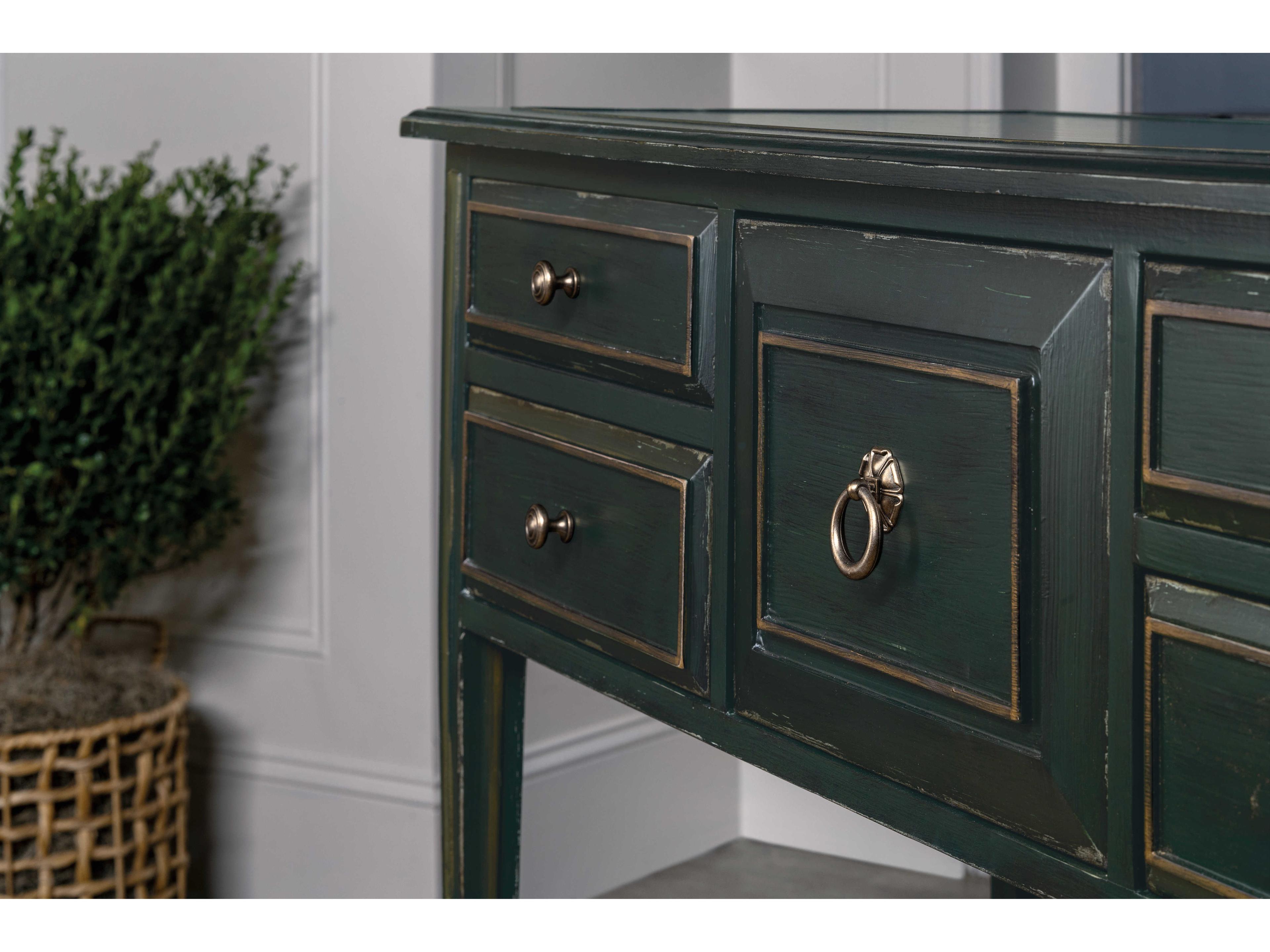 Hooker Furniture Charleston Rectangular Wood Green Console Table
