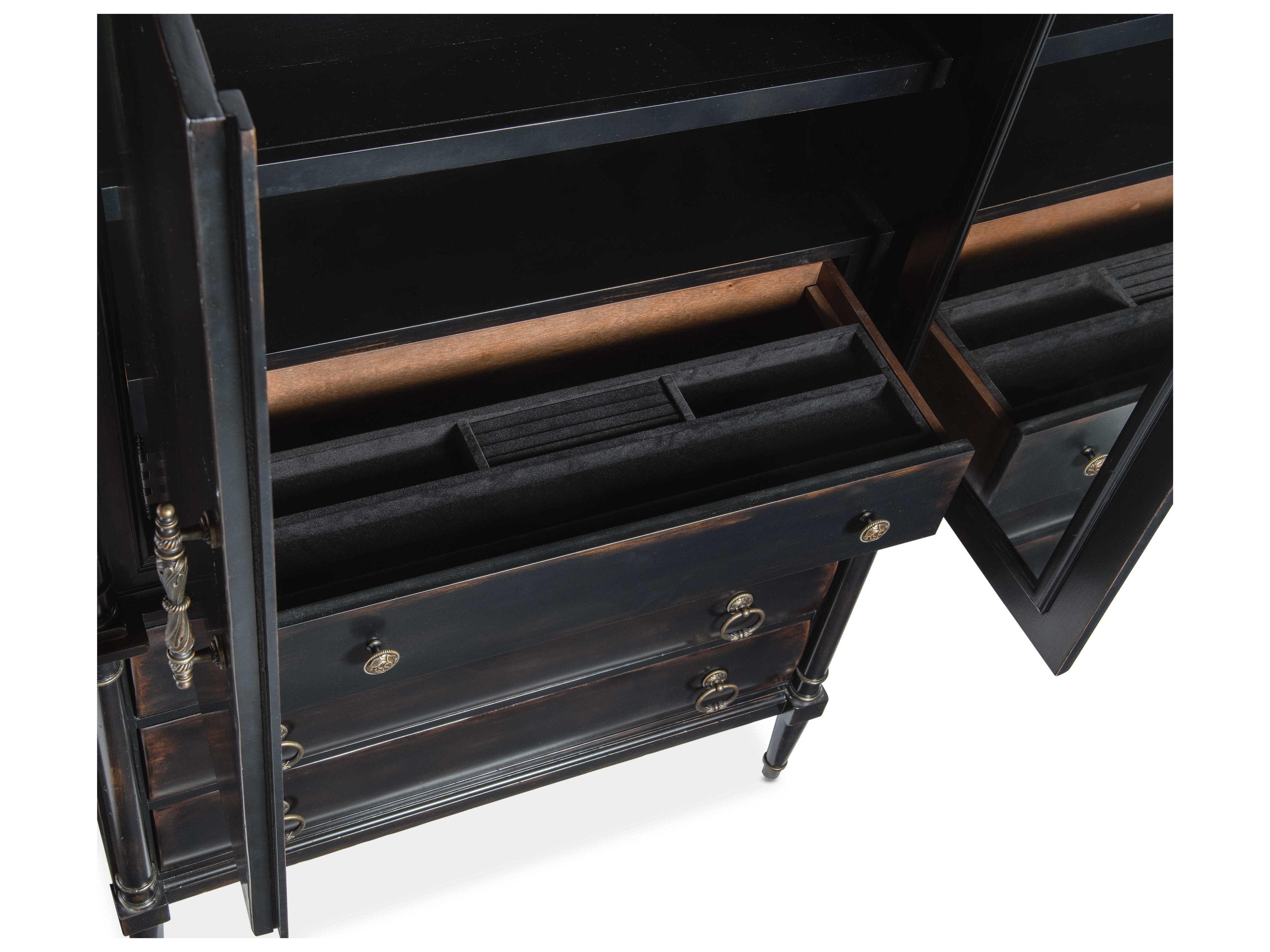 Luxecor Heritage Black Cherry Cedar Wood Wardrobe Armoire