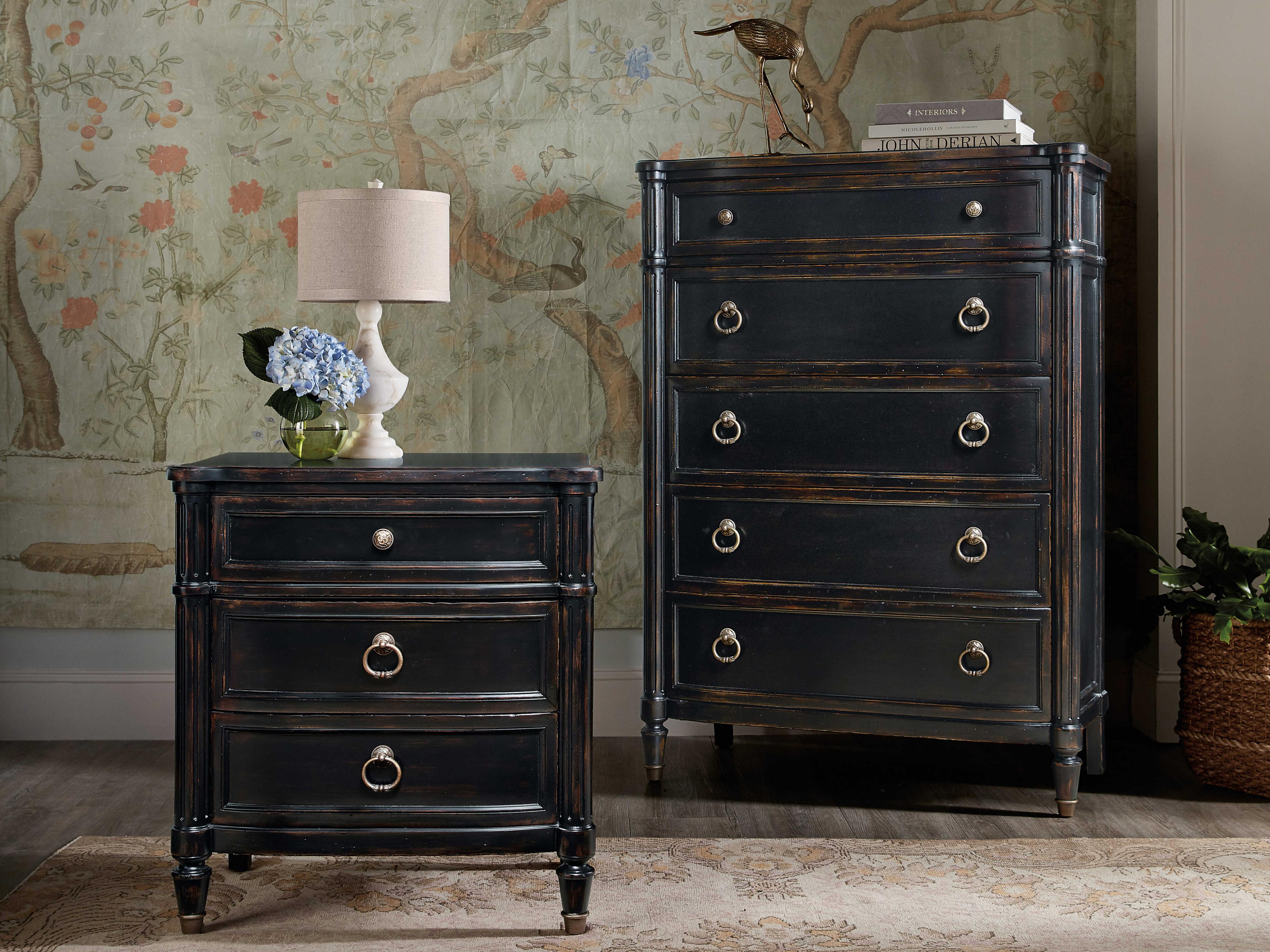 Hooker Furniture Charleston 3-Drawers Cherry Wood Nightstand