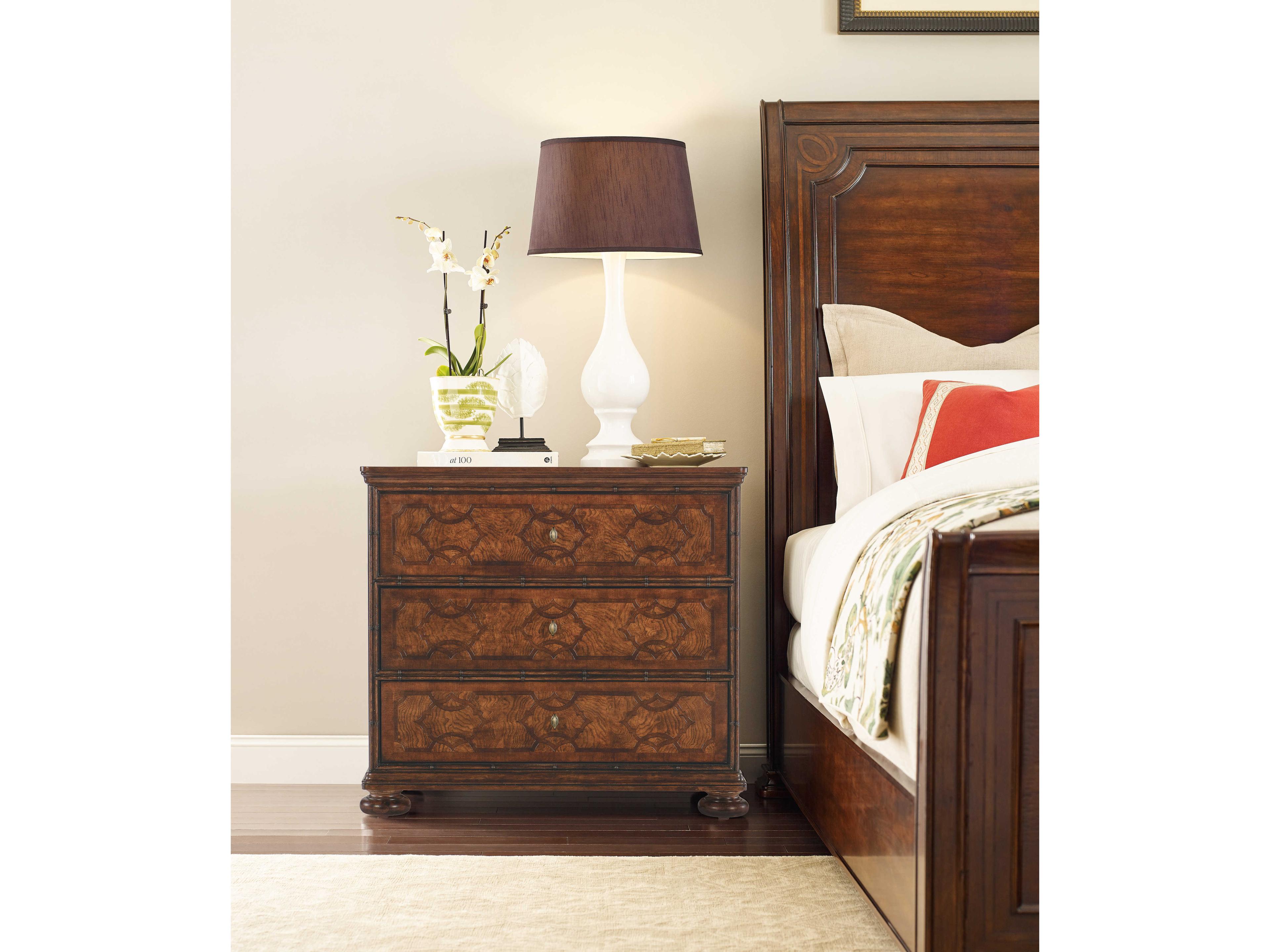 Hooker Furniture Charleston 3-Drawers Cherry Wood Nightstand