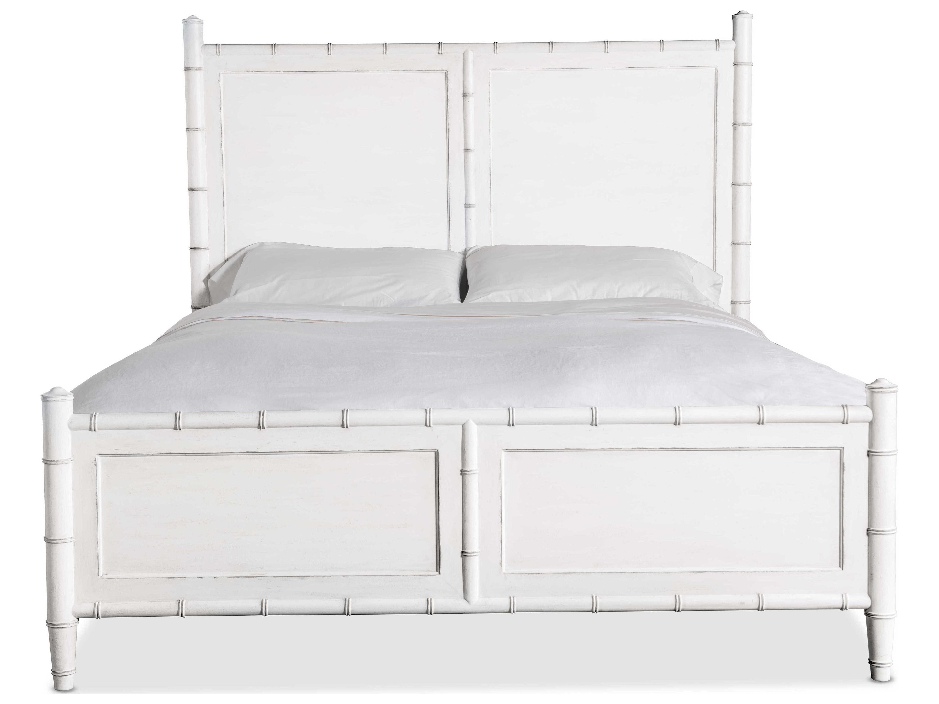 Hooker Furniture Charleston White Heron Solid Wood California King Panel Bed