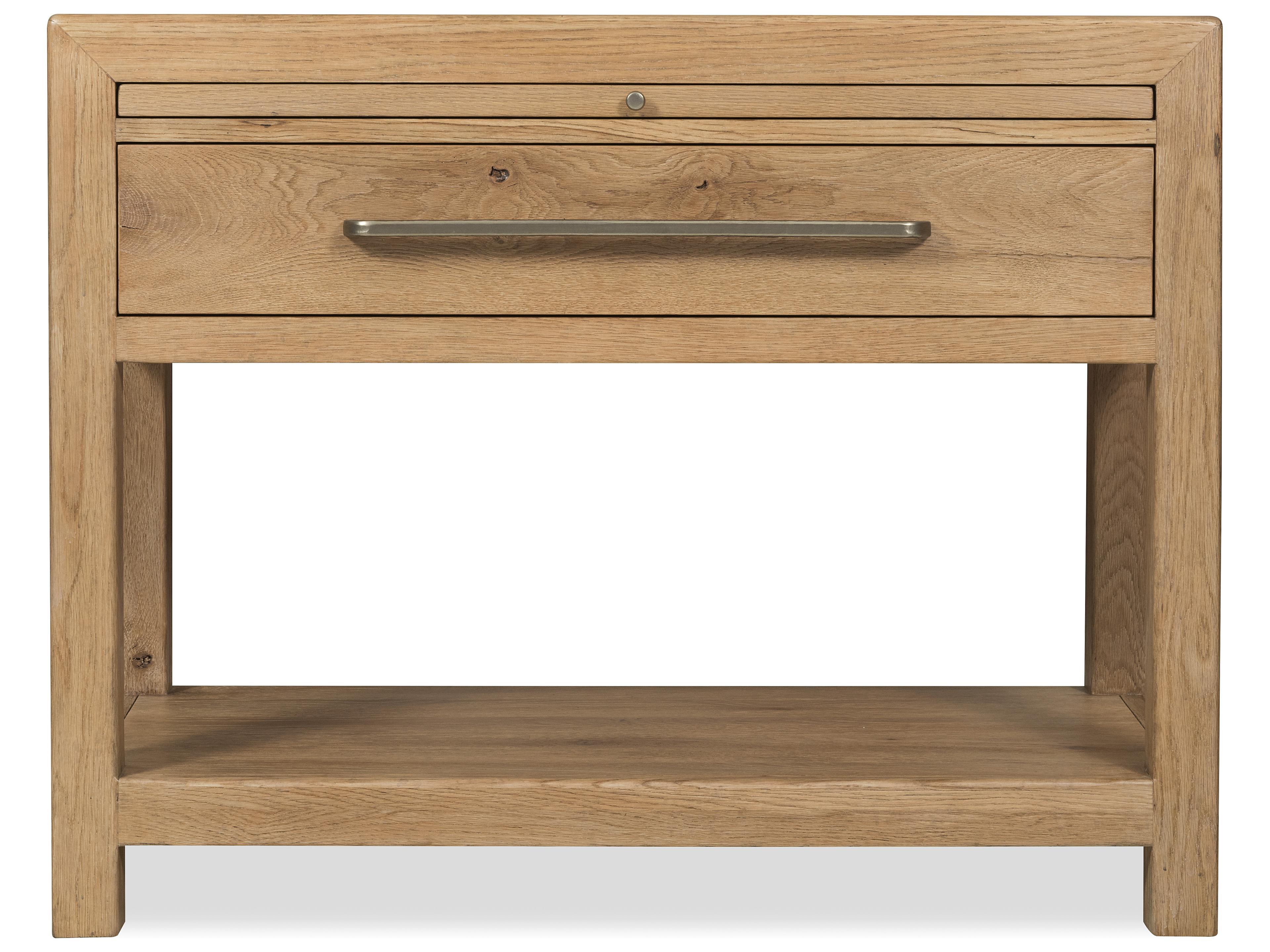 Hooker Furniture Driftwood One Drawer Nightstand with Stone