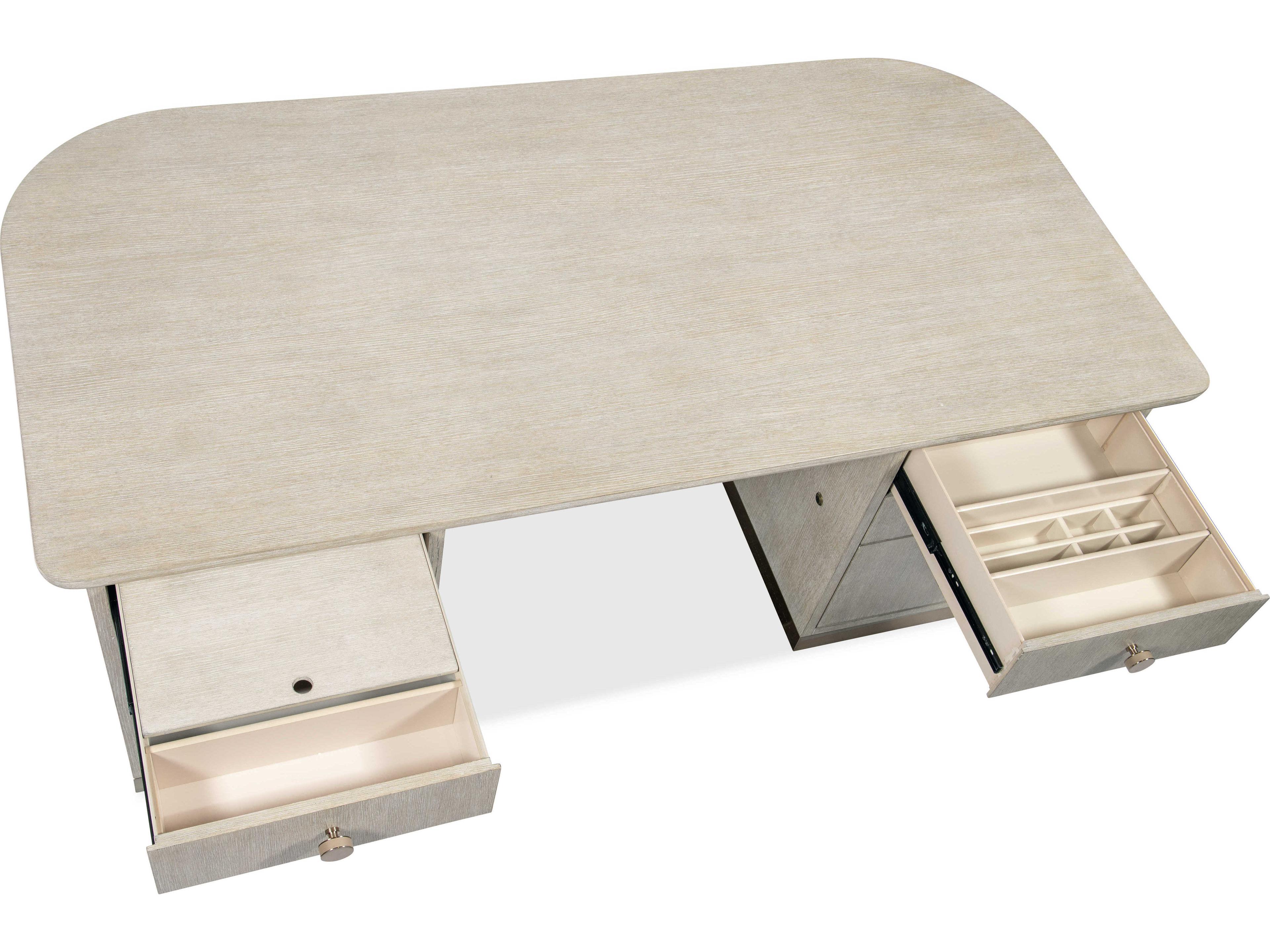 Hooker Furniture Modern Mood Diamond Beige Oak Wood Executive Desk