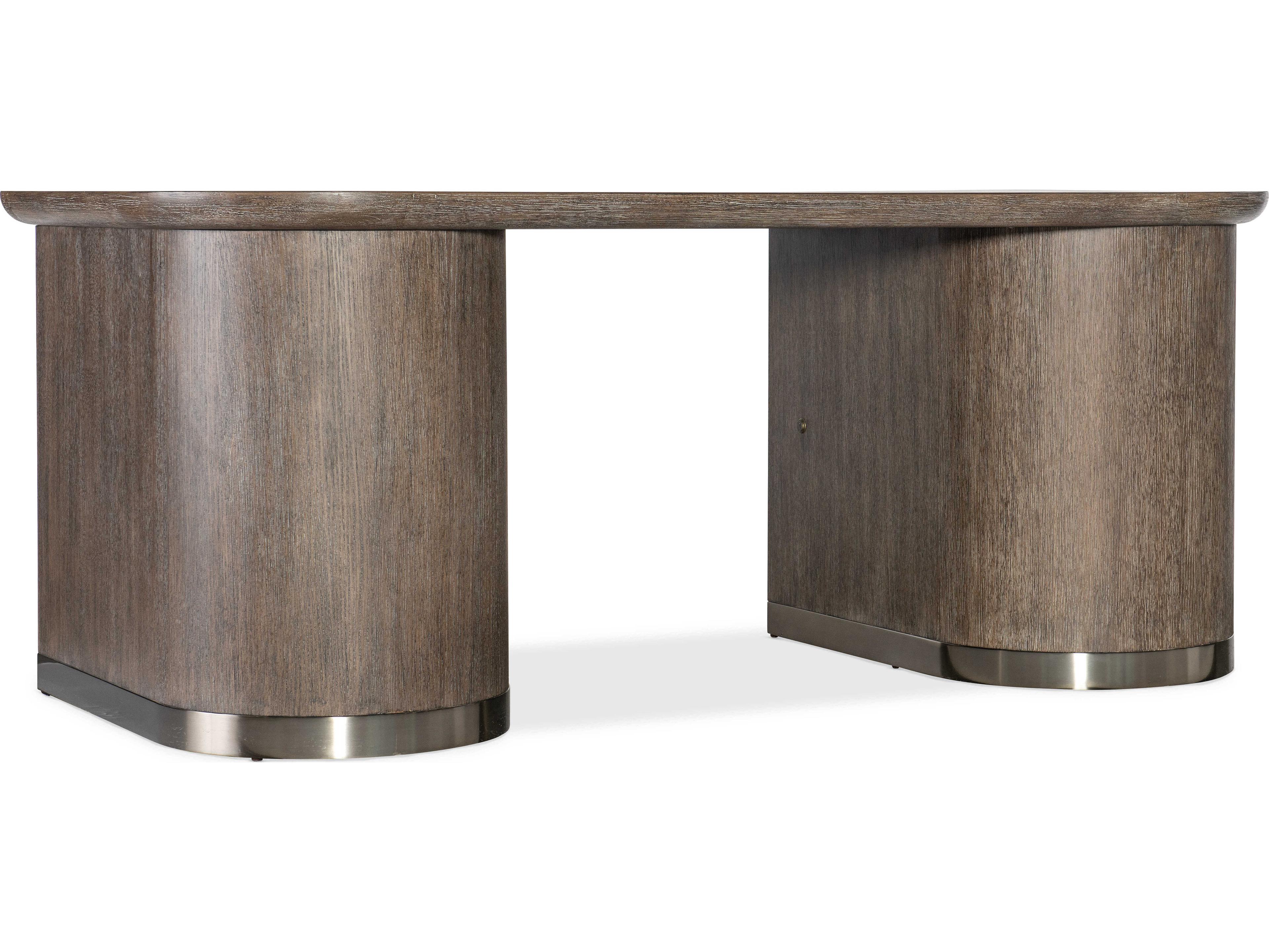 Hooker Furniture Modern Mood Mink Brown Oak Wood Executive Desk