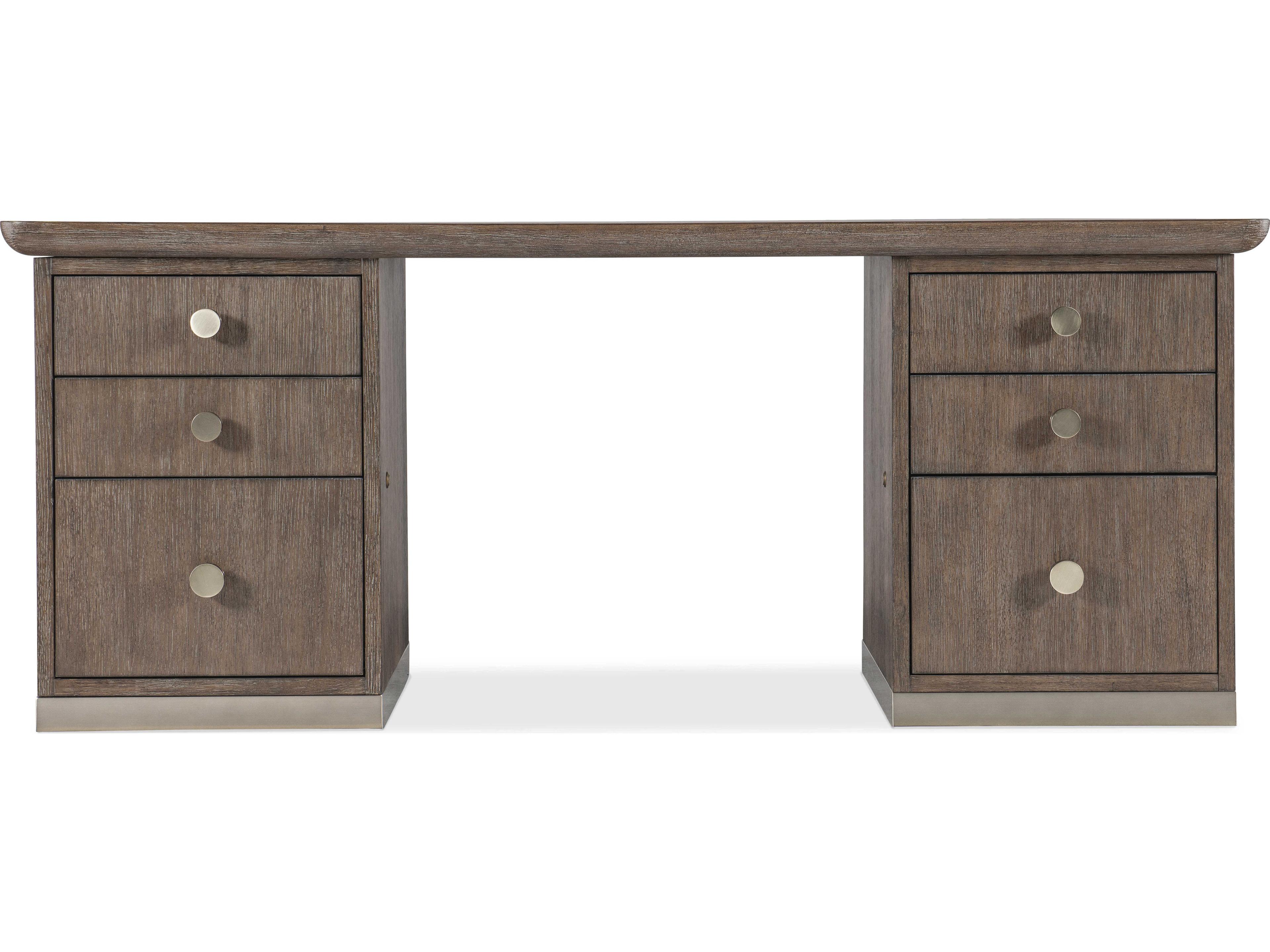 Hooker Furniture Modern Mood Mink Brown Oak Wood Executive Desk