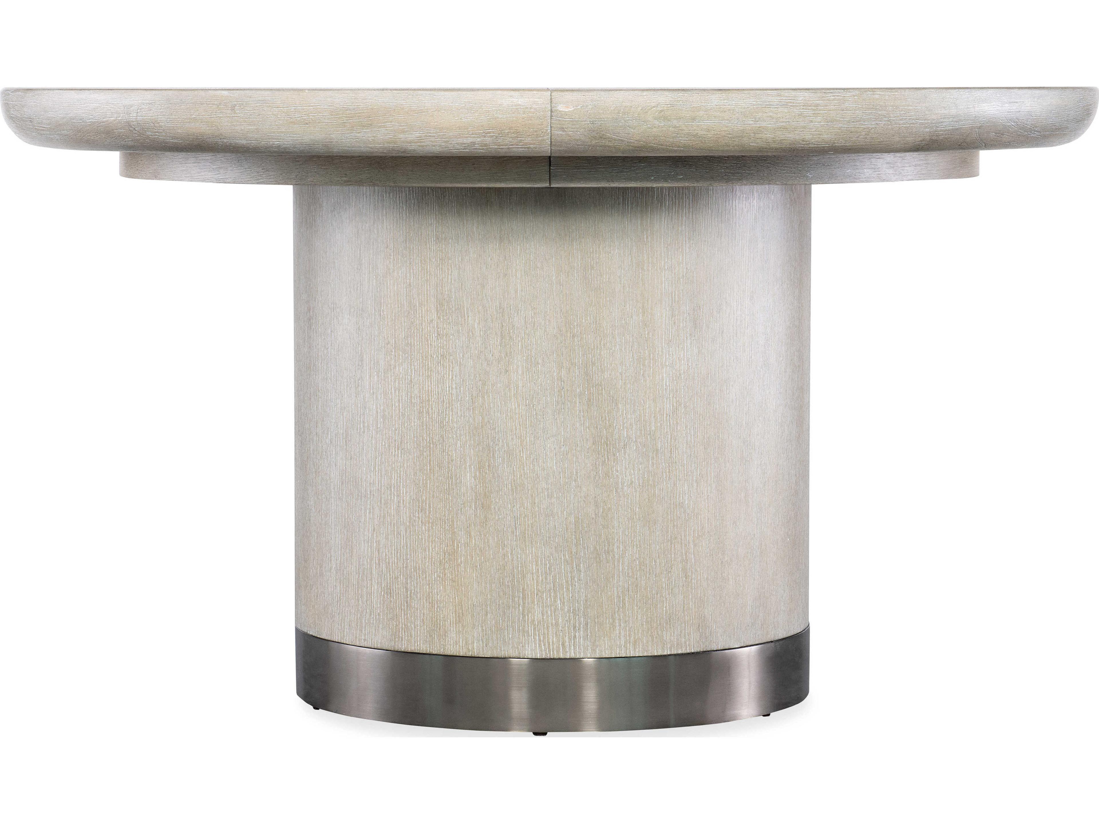 Hooker Furniture Modern Mood Extendable Round Wood Diamond Dining Table