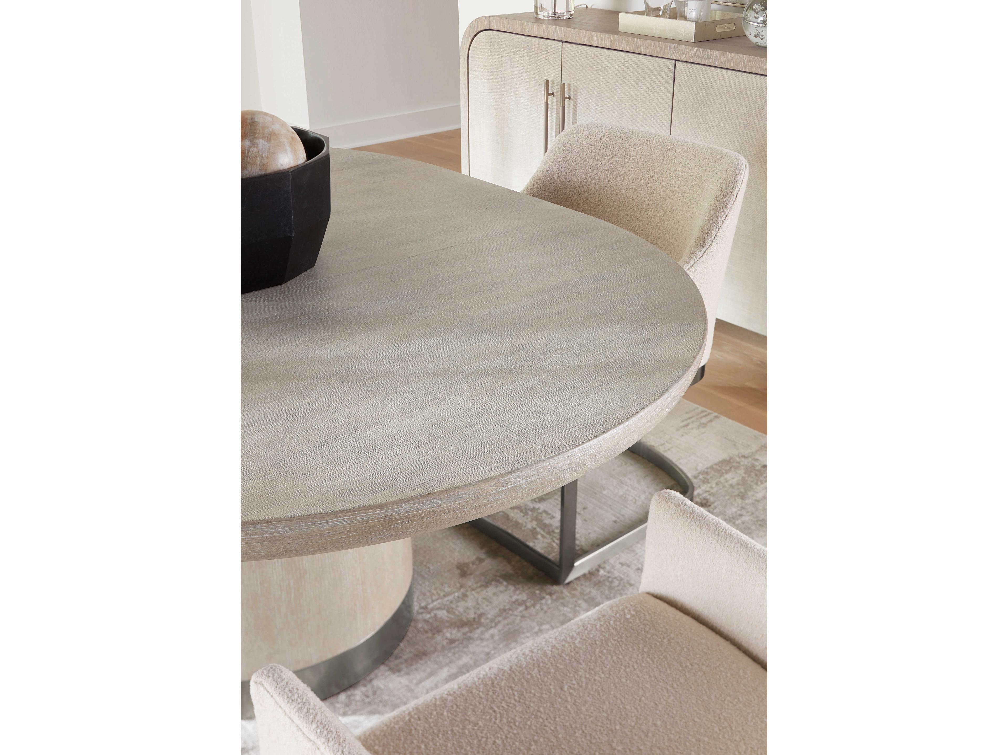 Hooker Furniture Modern Mood Extendable Round Wood Diamond Dining Table