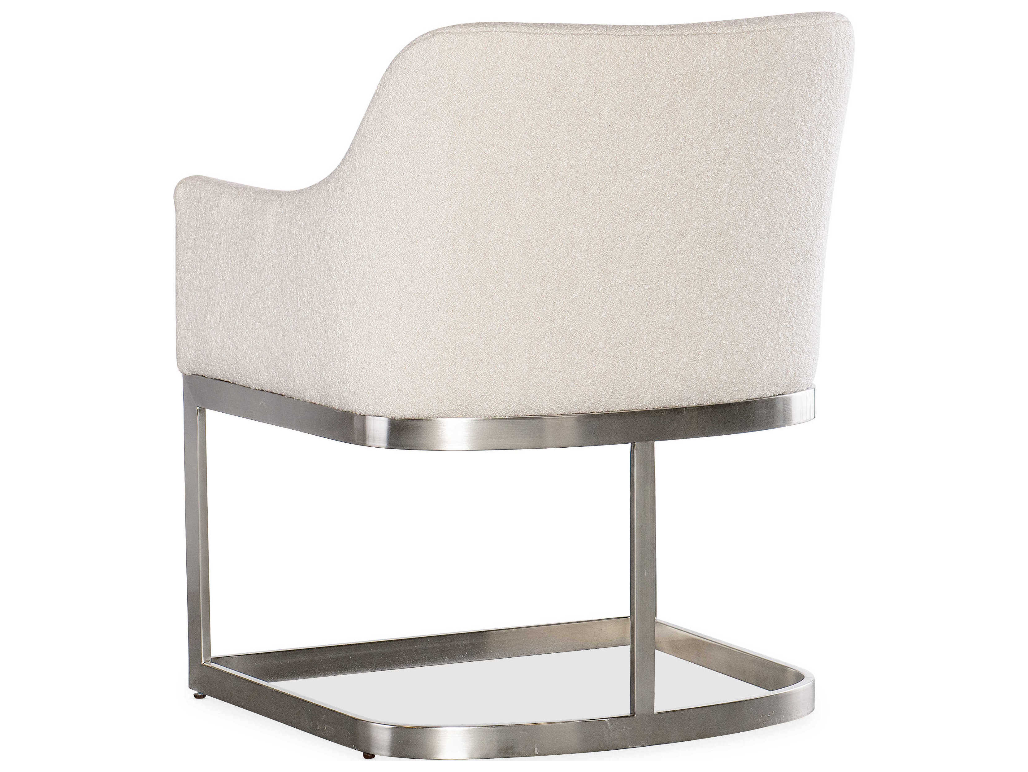 Hooker Furniture Modern Mood Fabric White Upholstered Arm Dining Chair