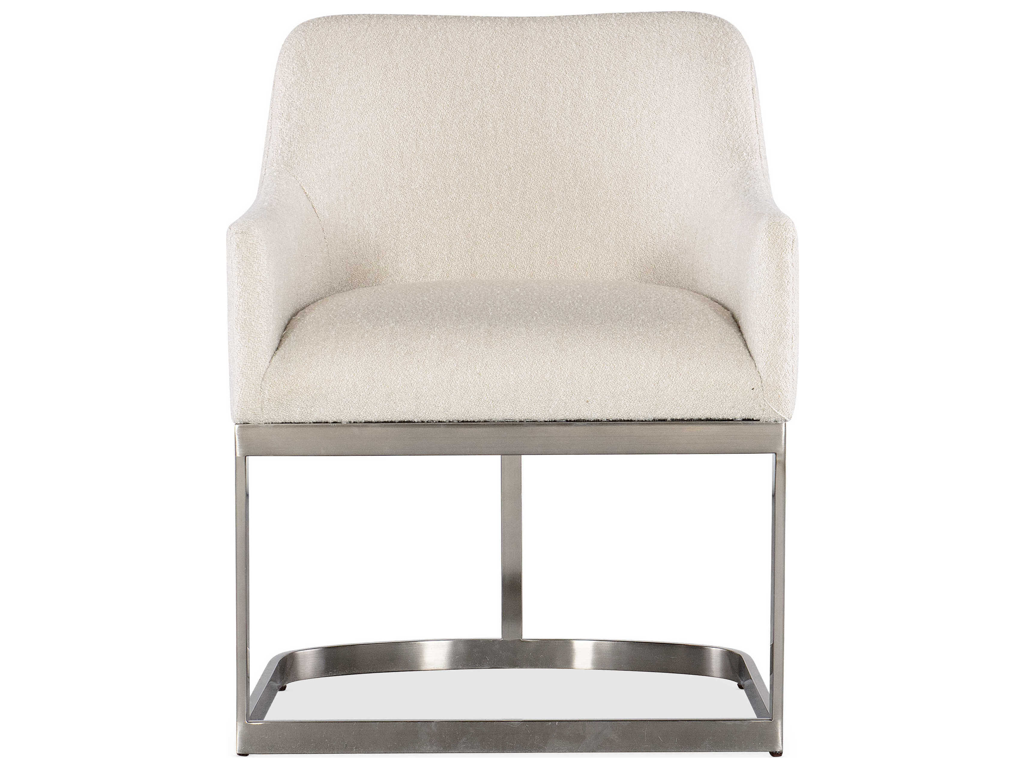 Hooker Furniture Modern Mood Fabric White Upholstered Arm Dining Chair