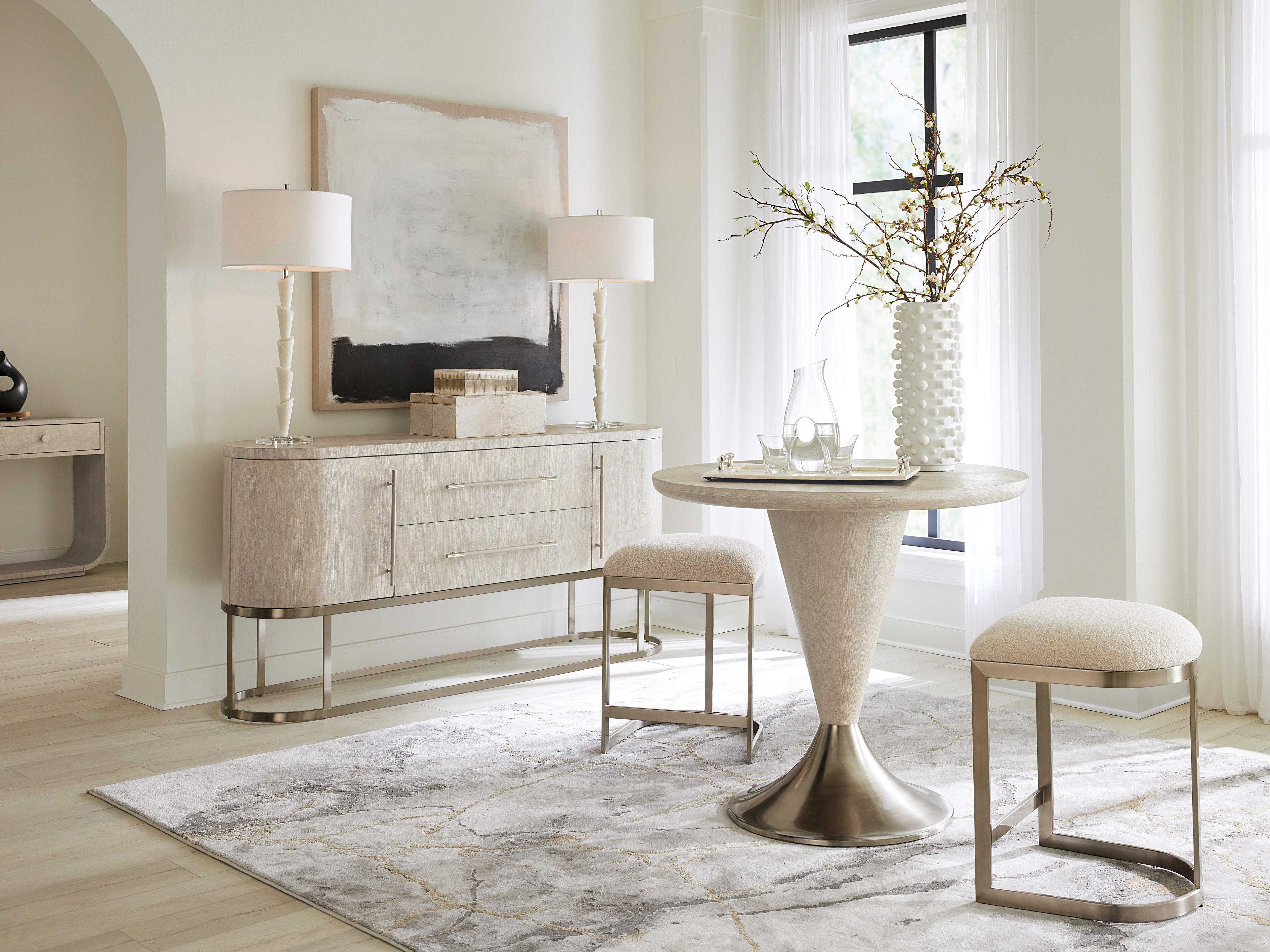 Hooker Furniture Modern Mood Upholstered Inverness Natural Pewter Counter Stool