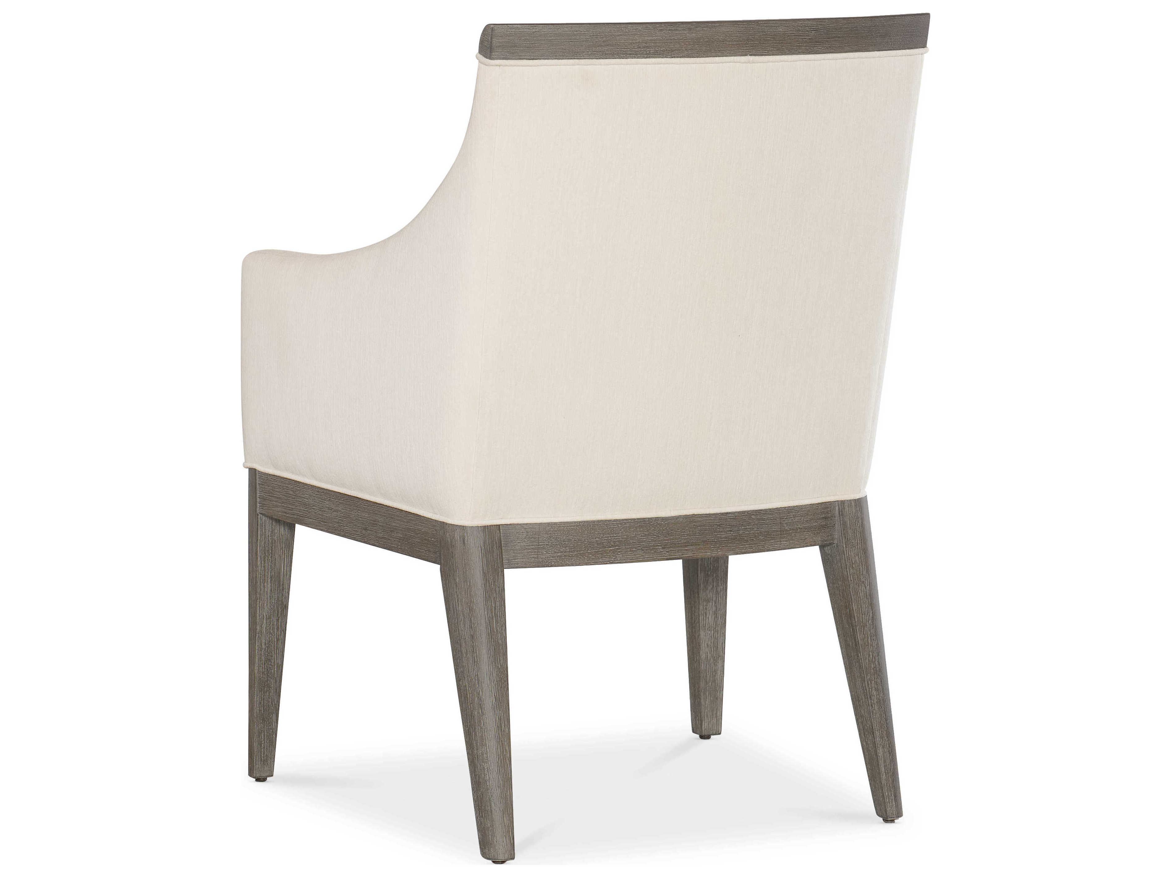 Hooker Furniture Modern Mood Fabric Oak Wood Brown Upholstered Arm Dining Chair