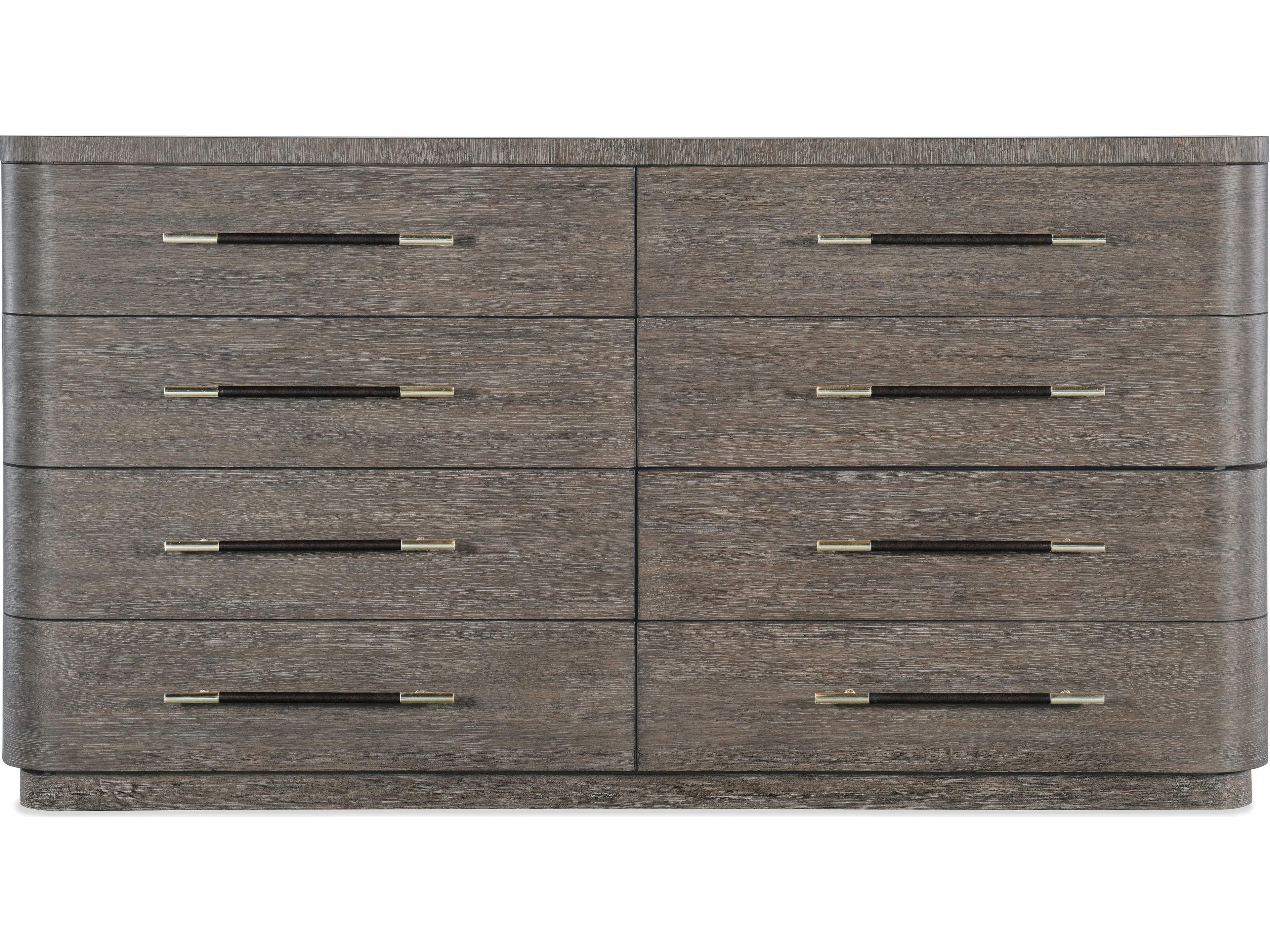 Hooker Furniture Modern Mood 8-Drawers Brown Solid Wood Double Dresser