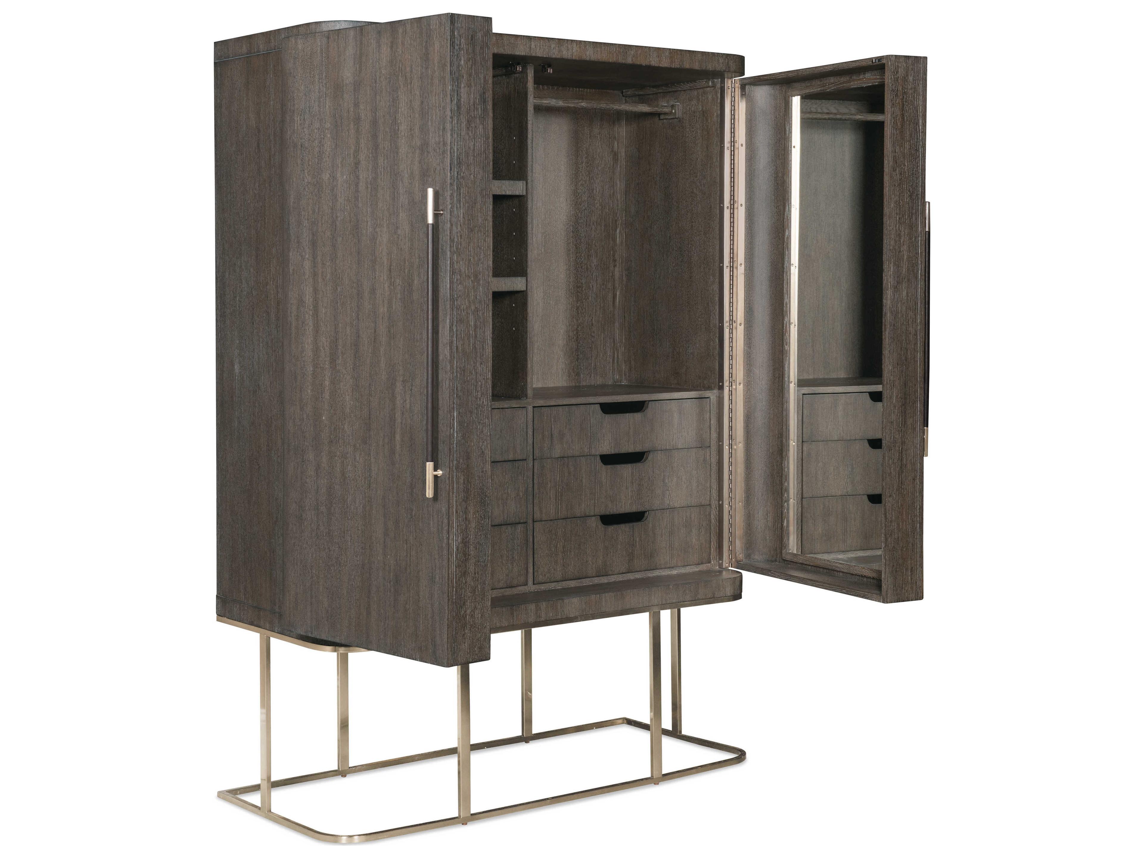 Hooker Furniture Modern Mood Mink Brown Solid Wood Wardrobe Armoire
