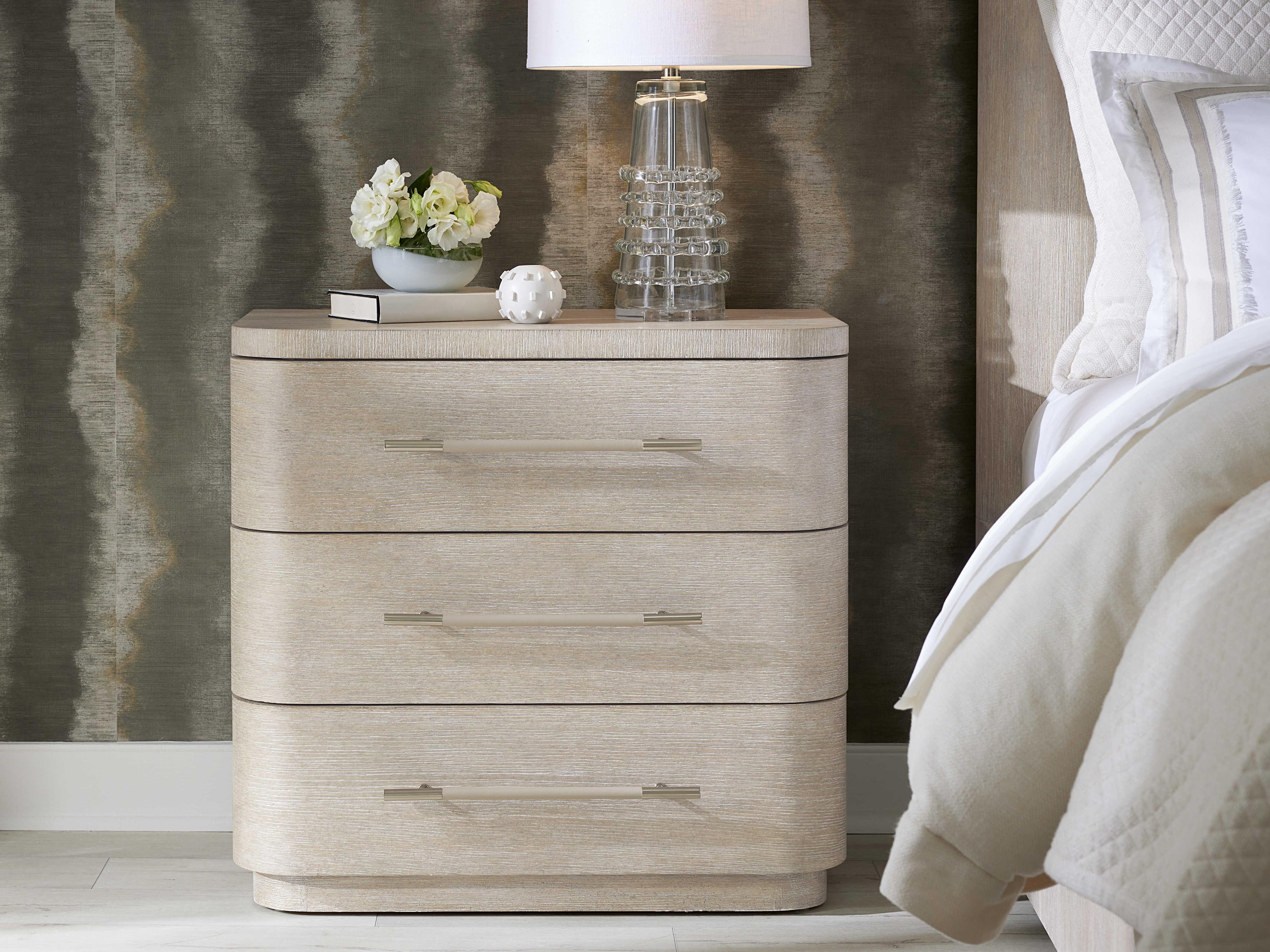 Hooker Furniture Modern Mood 3-Drawers Beige Solid Wood Nightstand