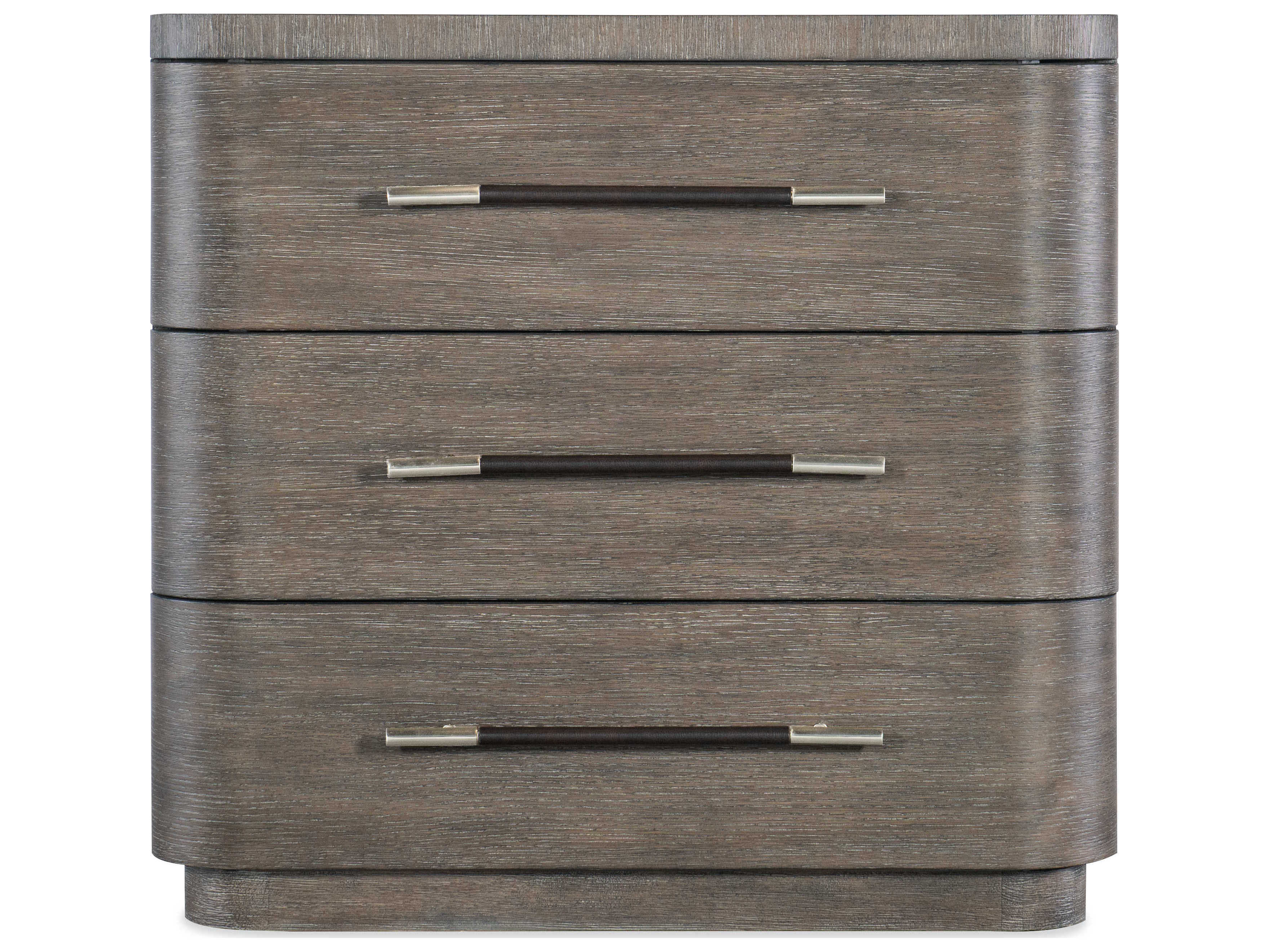 Hooker Furniture Modern Mood 3-Drawers Brown Solid Wood Nightstand