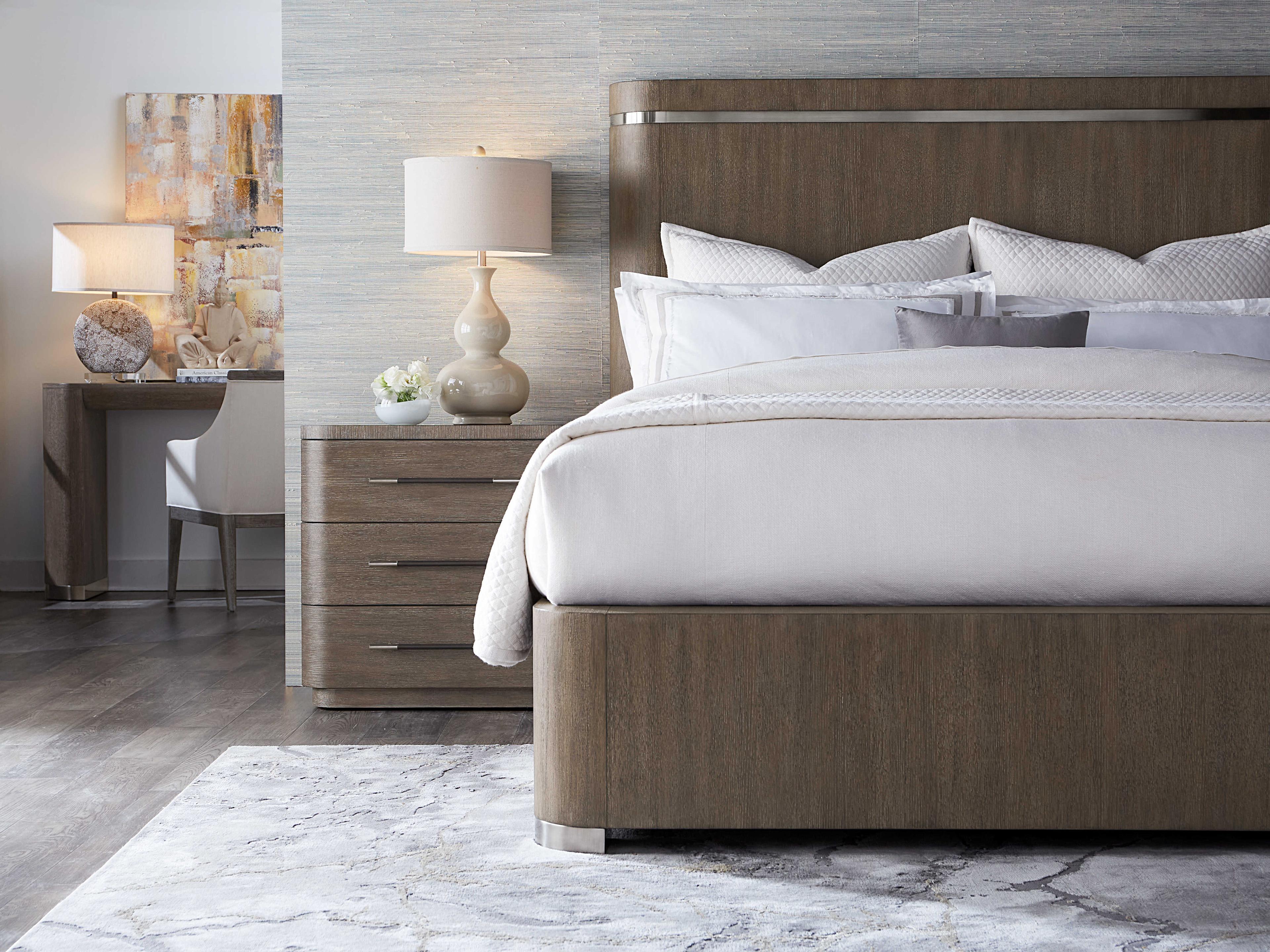 Hooker Furniture Modern Mood 3-Drawers Brown Solid Wood Nightstand