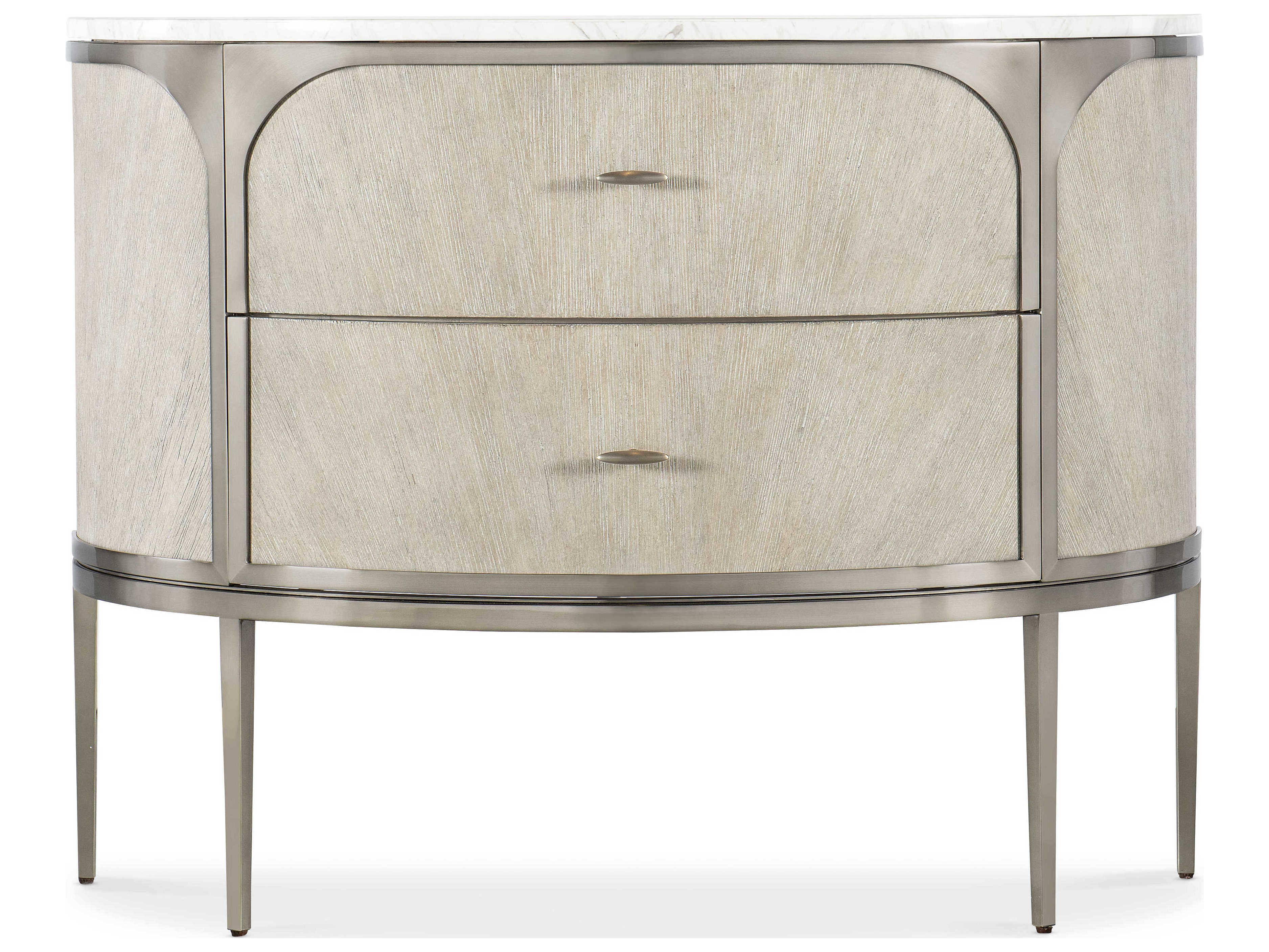 Hooker Furniture Modern Mood 2-Drawers White Solid Wood Nightstand