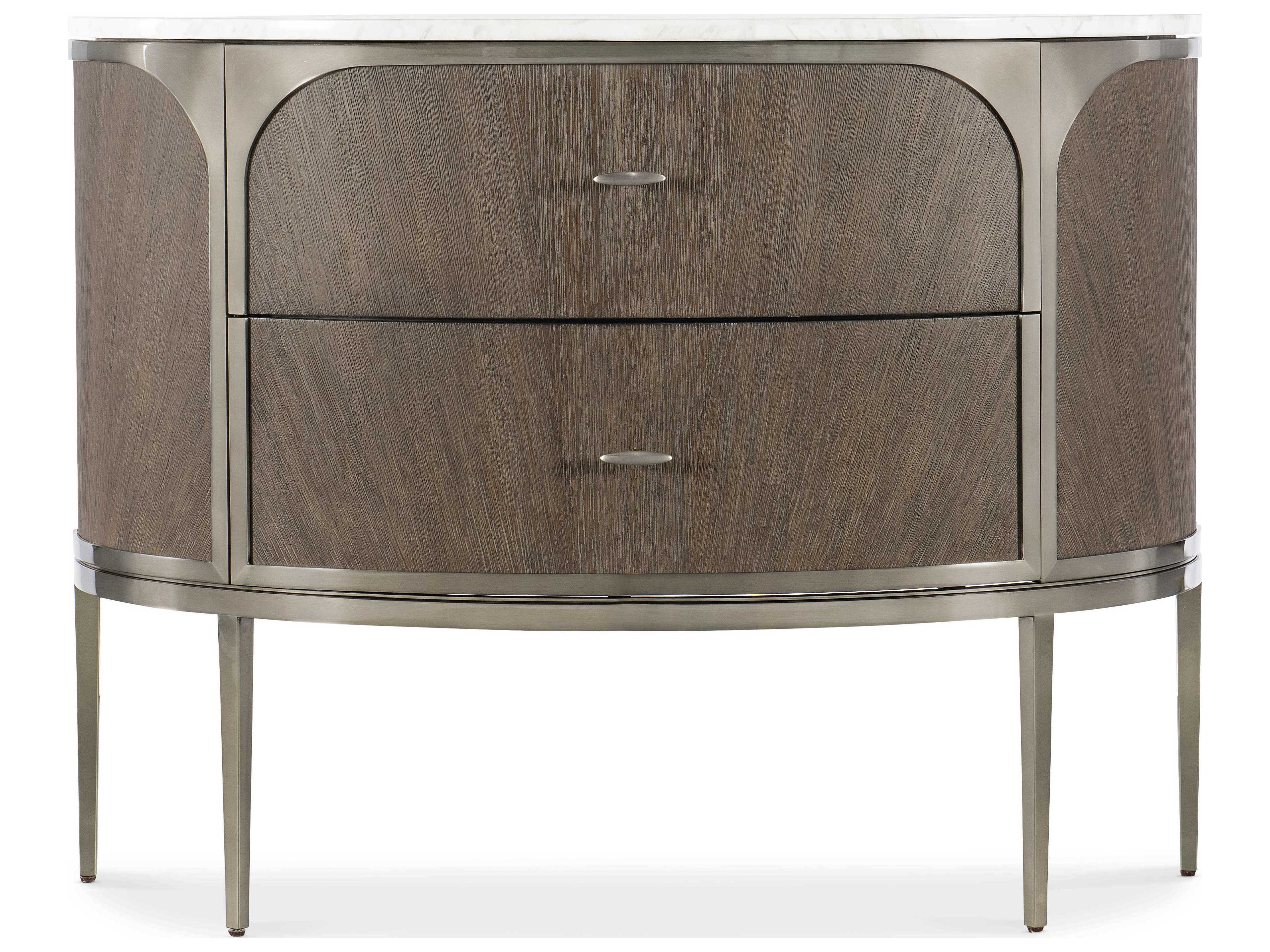 Hooker Furniture Modern Mood 2-Drawers Brown Solid Wood Nightstand