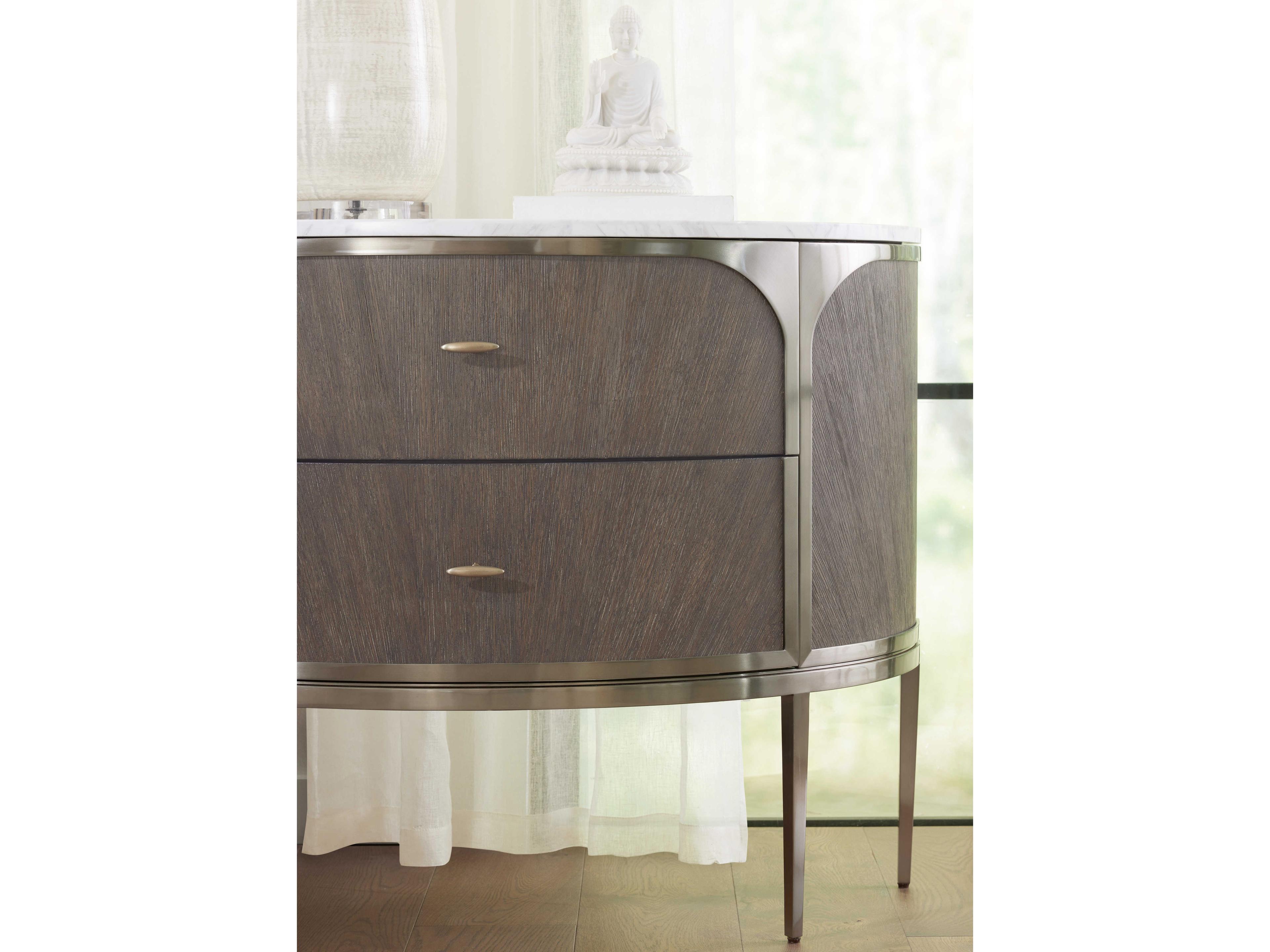 Hooker Furniture Modern Mood 2-Drawers Brown Solid Wood Nightstand