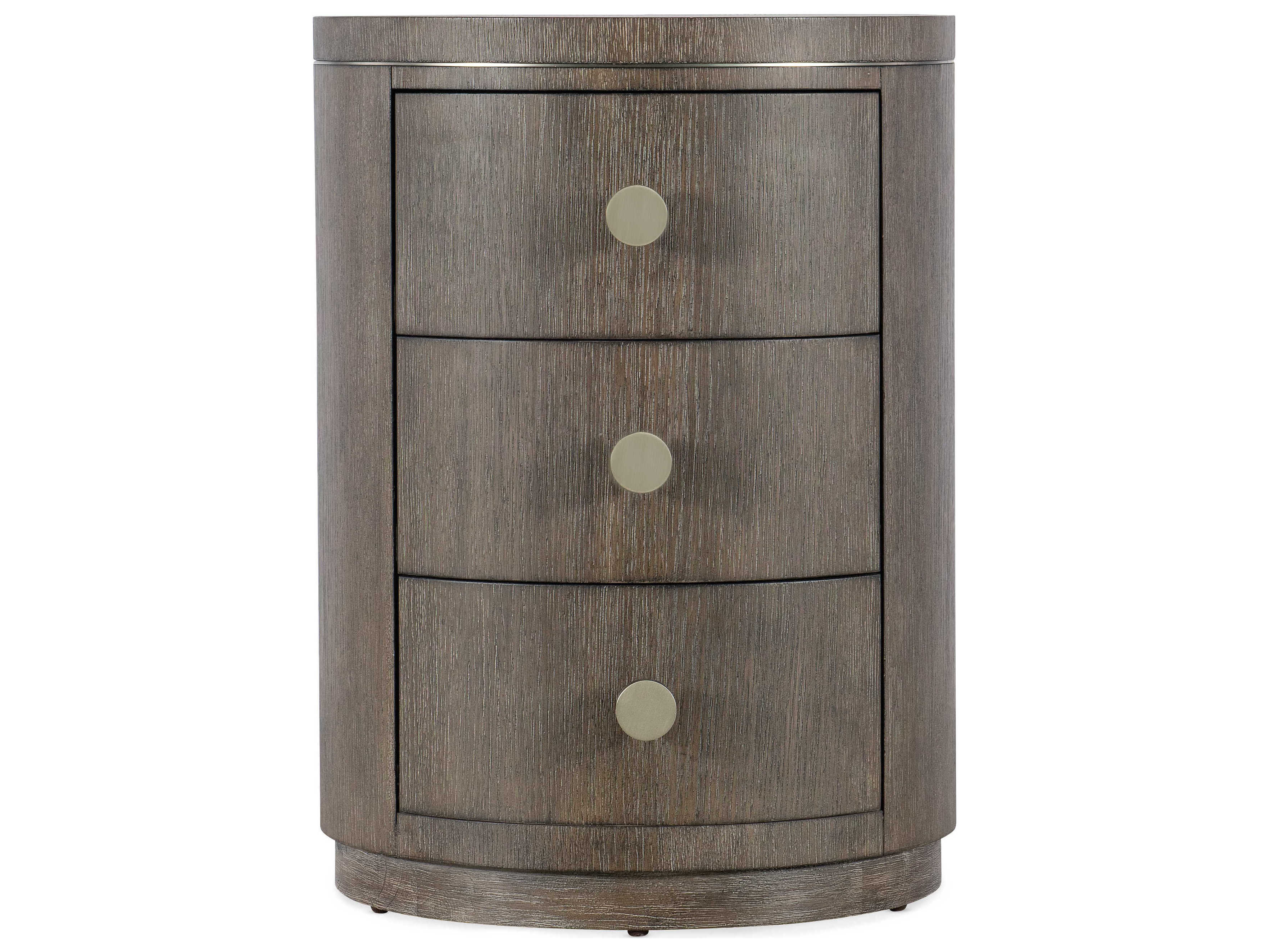 Hooker Furniture Modern Mood 3-Drawers Brown Solid Wood Nightstand