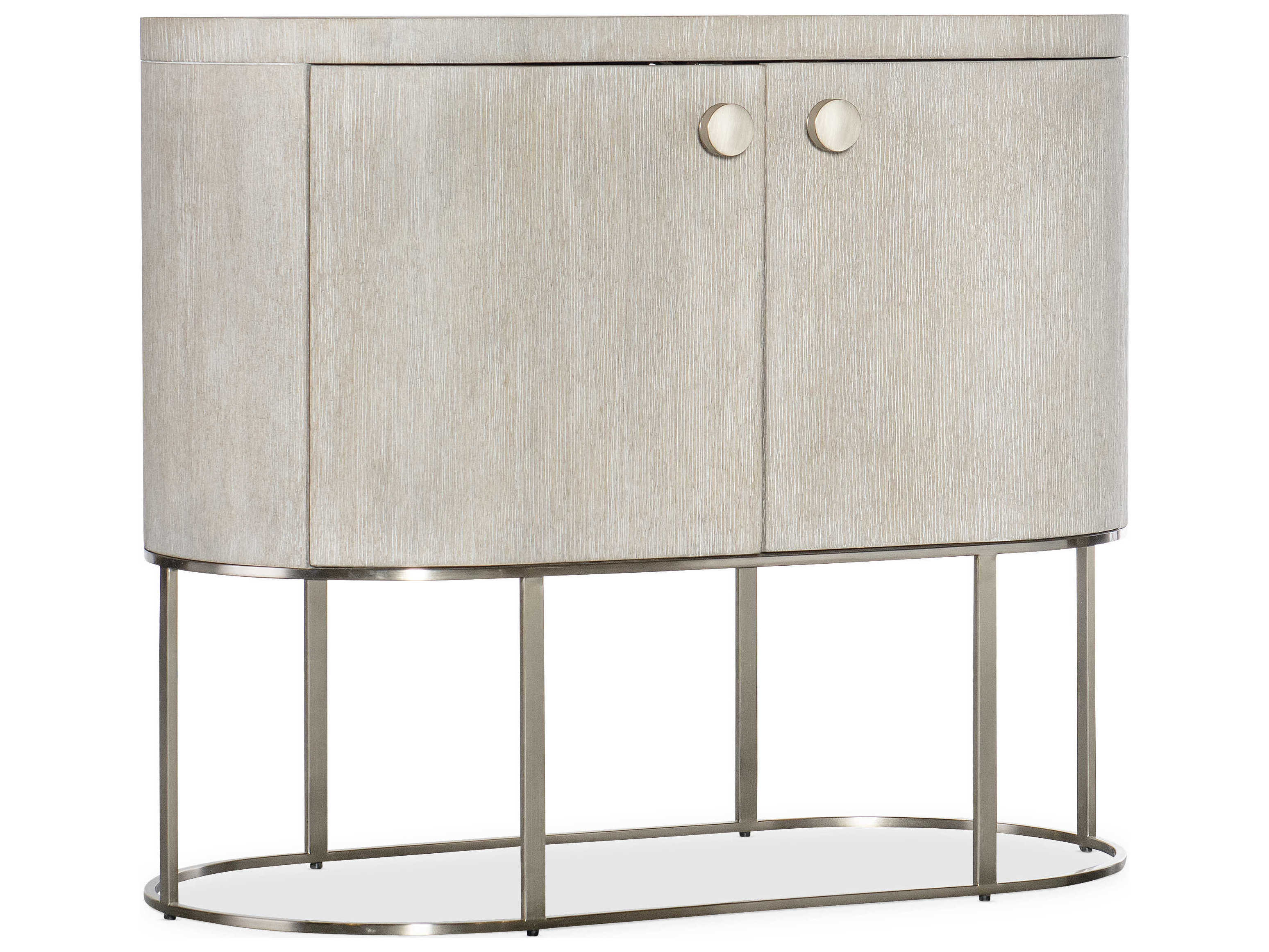 Hooker Furniture Modern Mood Oval Beige Solid Wood Nightstand