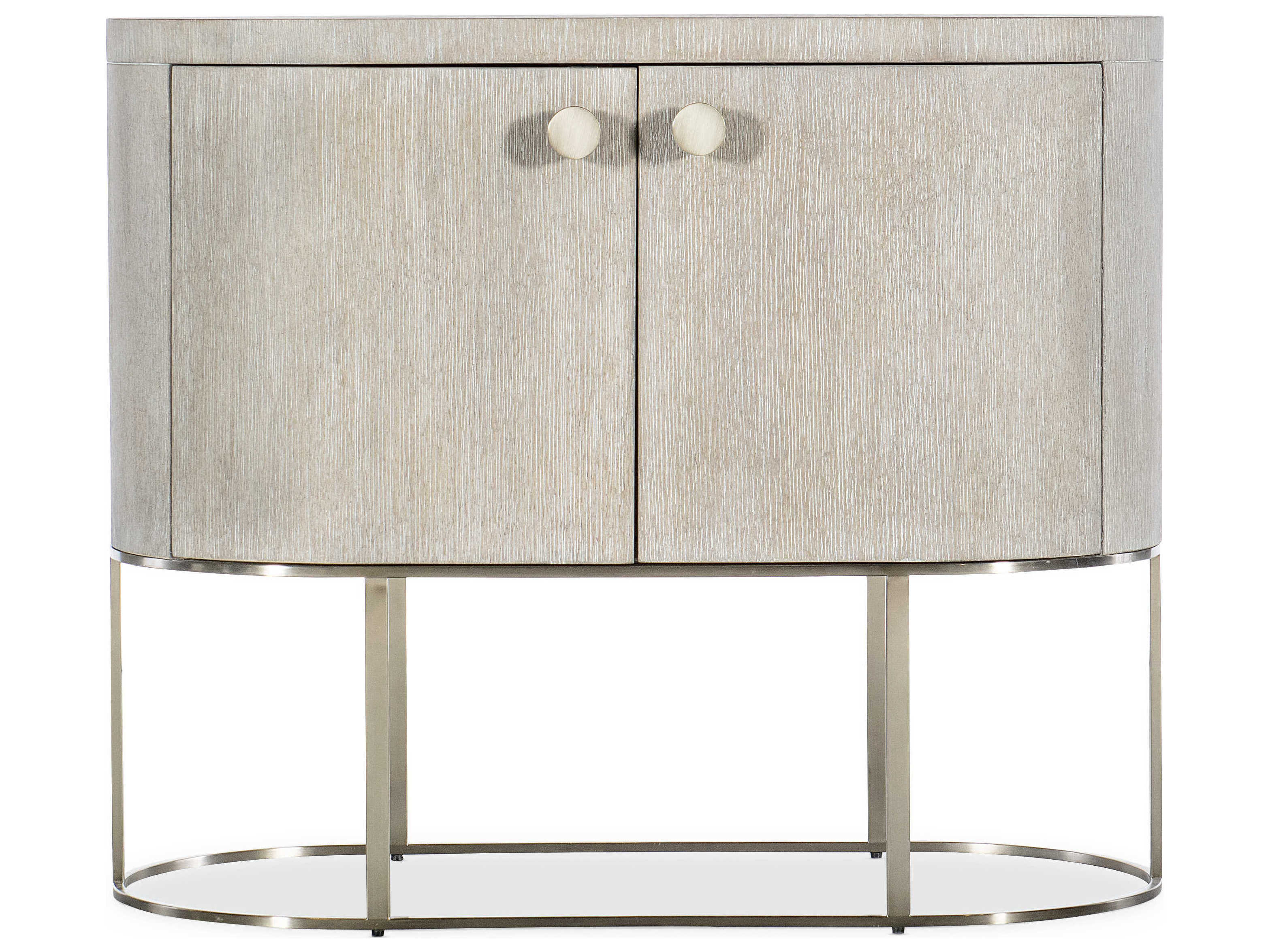 Hooker Furniture Modern Mood Oval Beige Solid Wood Nightstand