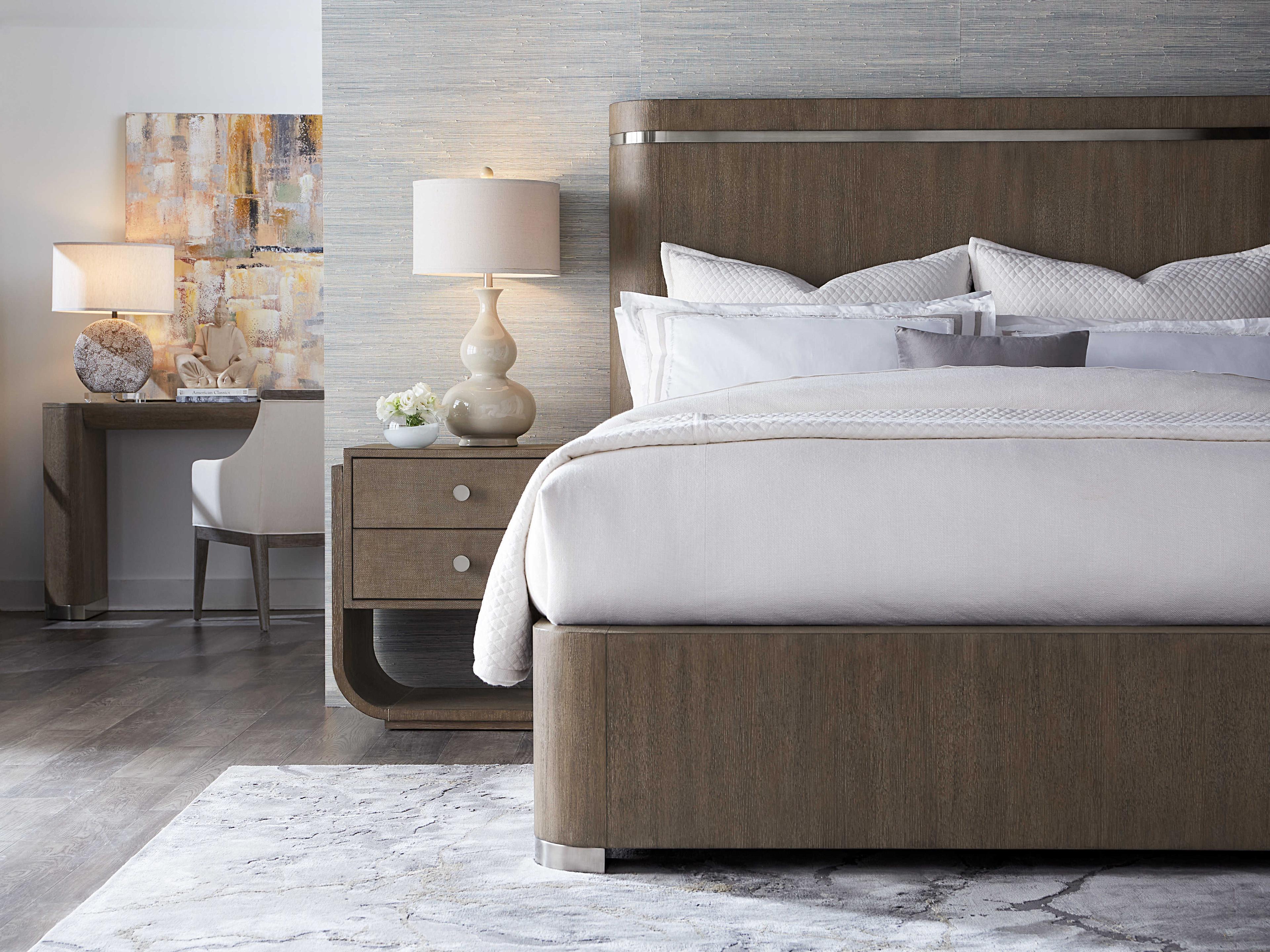 Hooker Furniture Modern Mood 2-Drawers Brown Solid Wood Nightstand