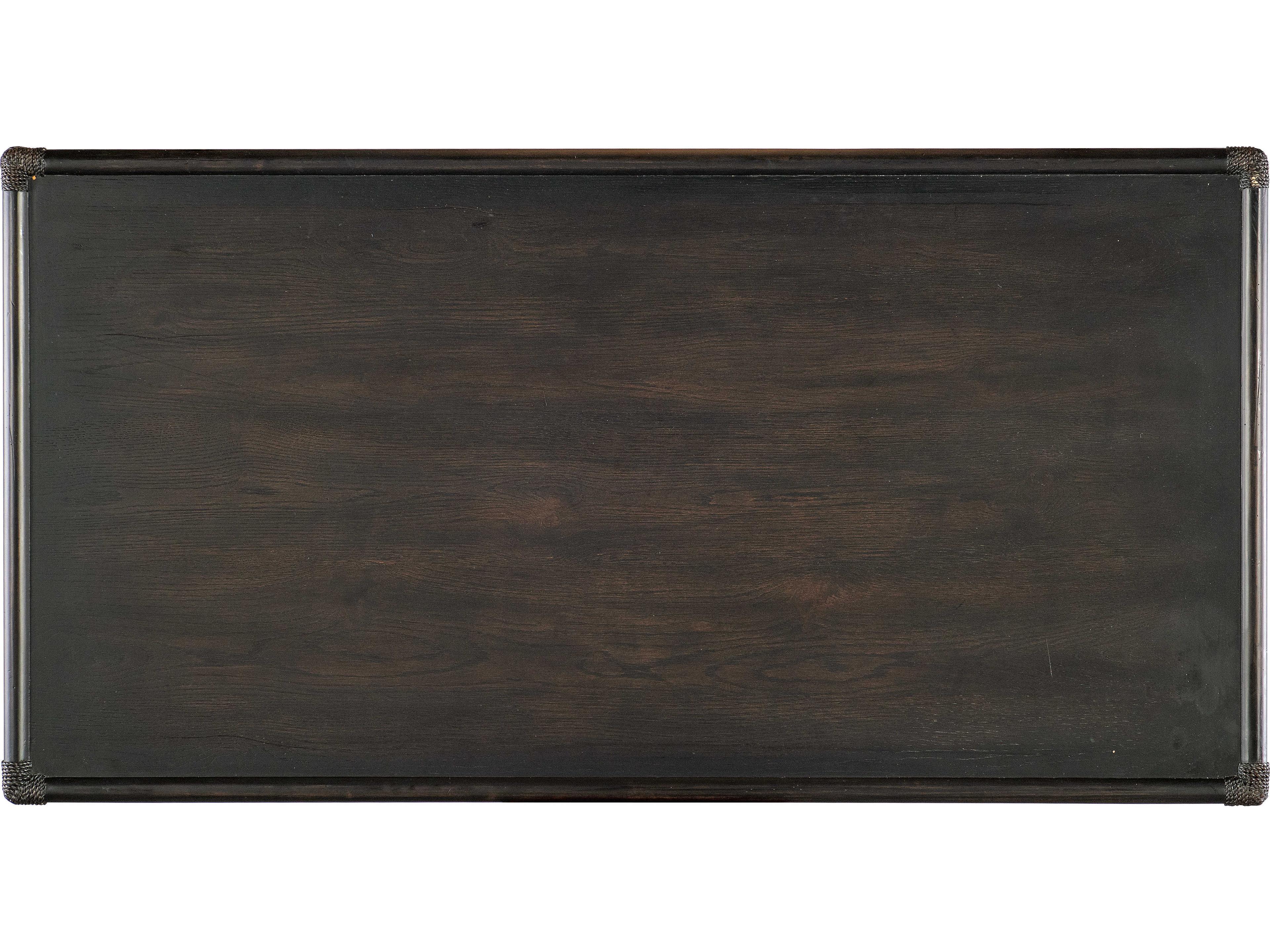 Hooker Furniture Retreat Pole Rattan Black Sand Solid Wood Writing Desk