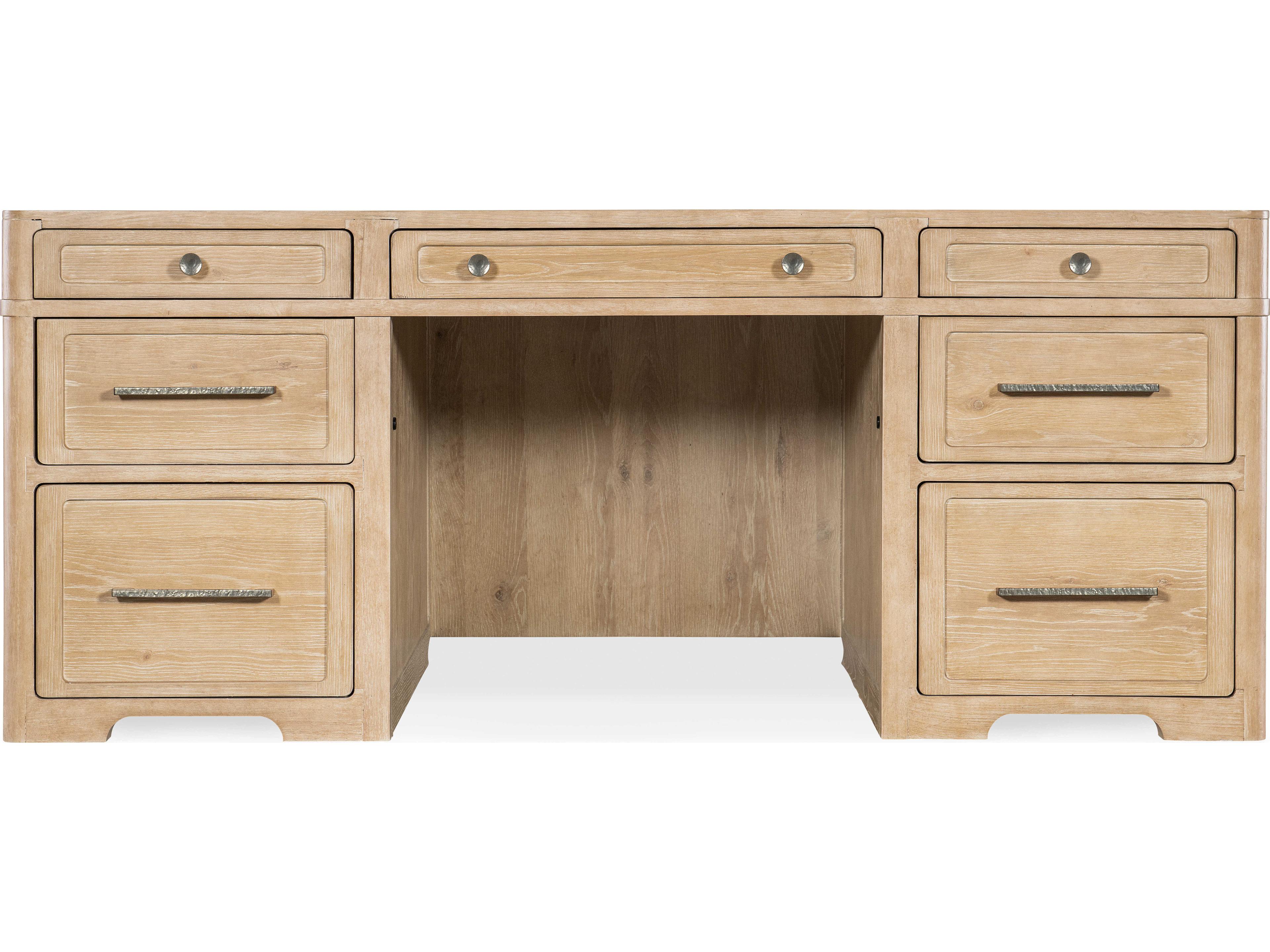 Hooker Furniture Retreat Dune Brown Solid Wood Executive Desk