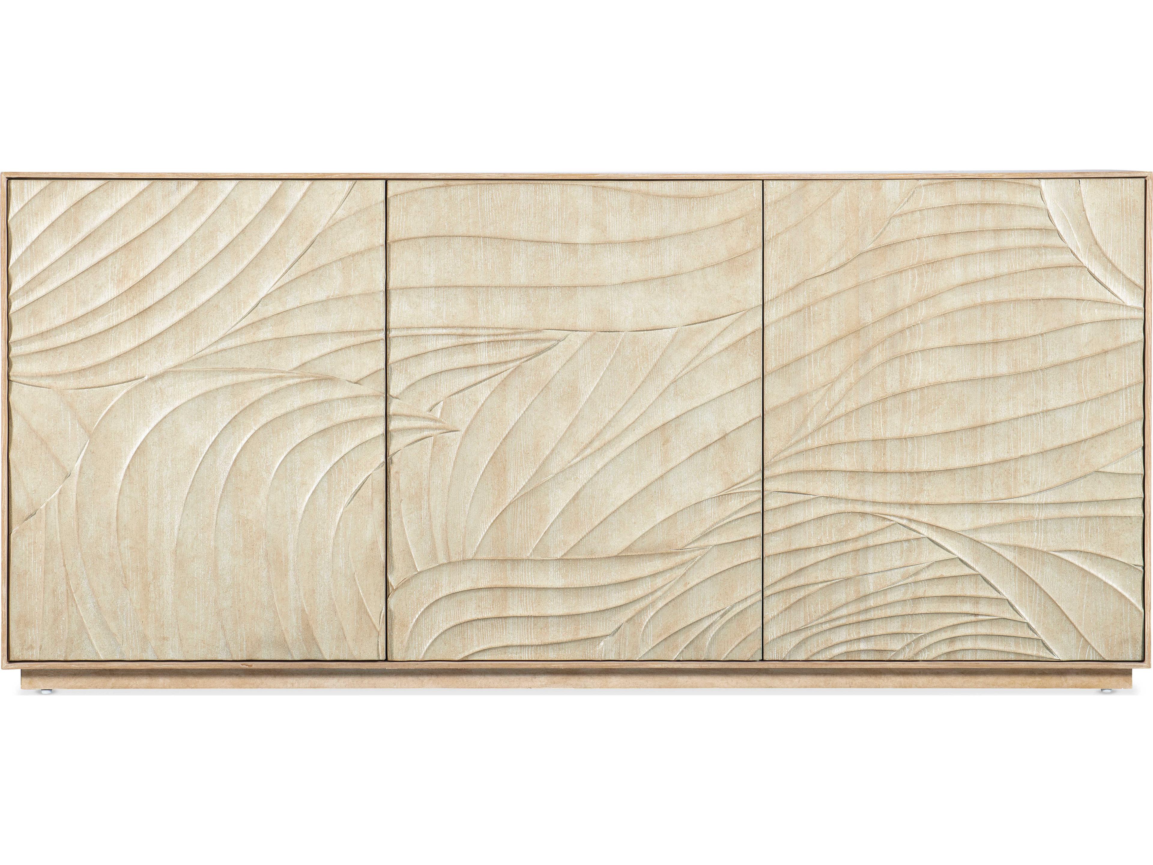 Hooker Furniture Retreat 72" Solid Wood Dune Entertainment Credenza