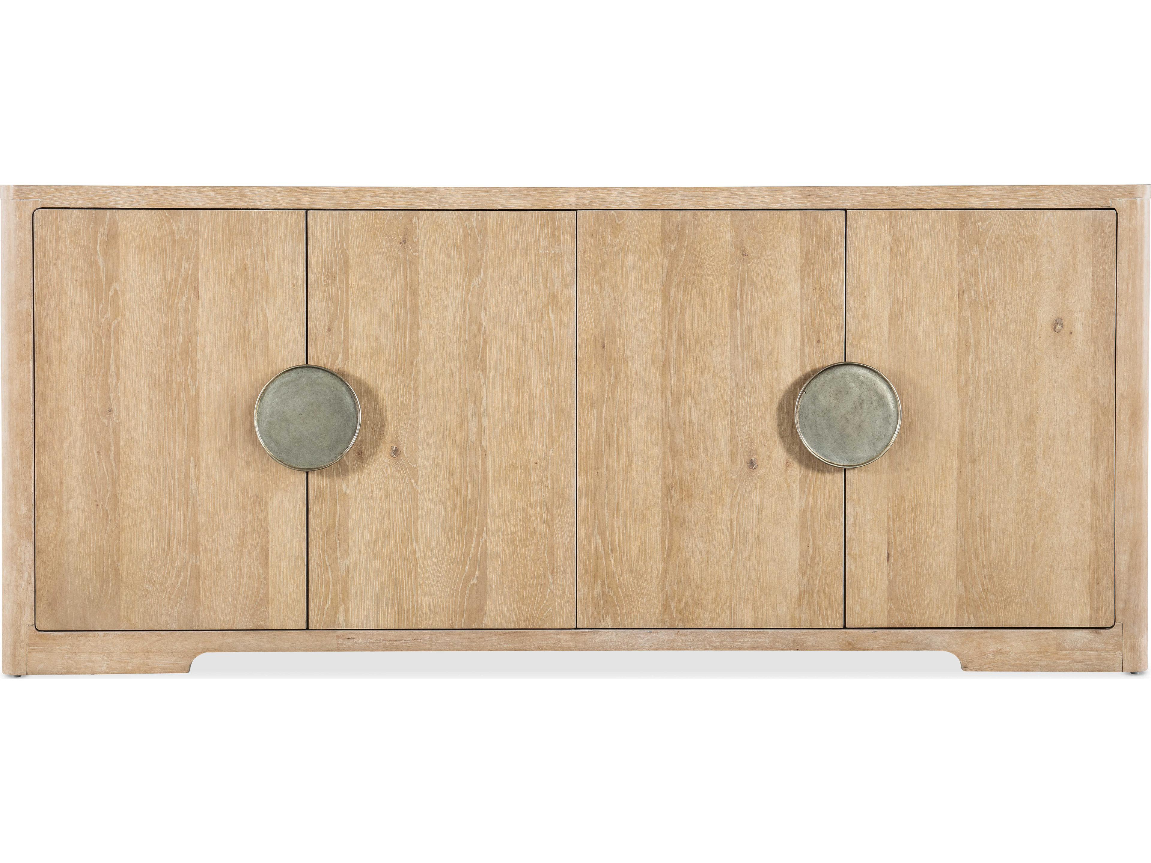 Hooker Furniture Retreat 79" Solid Wood Dune Entertainment Credenza