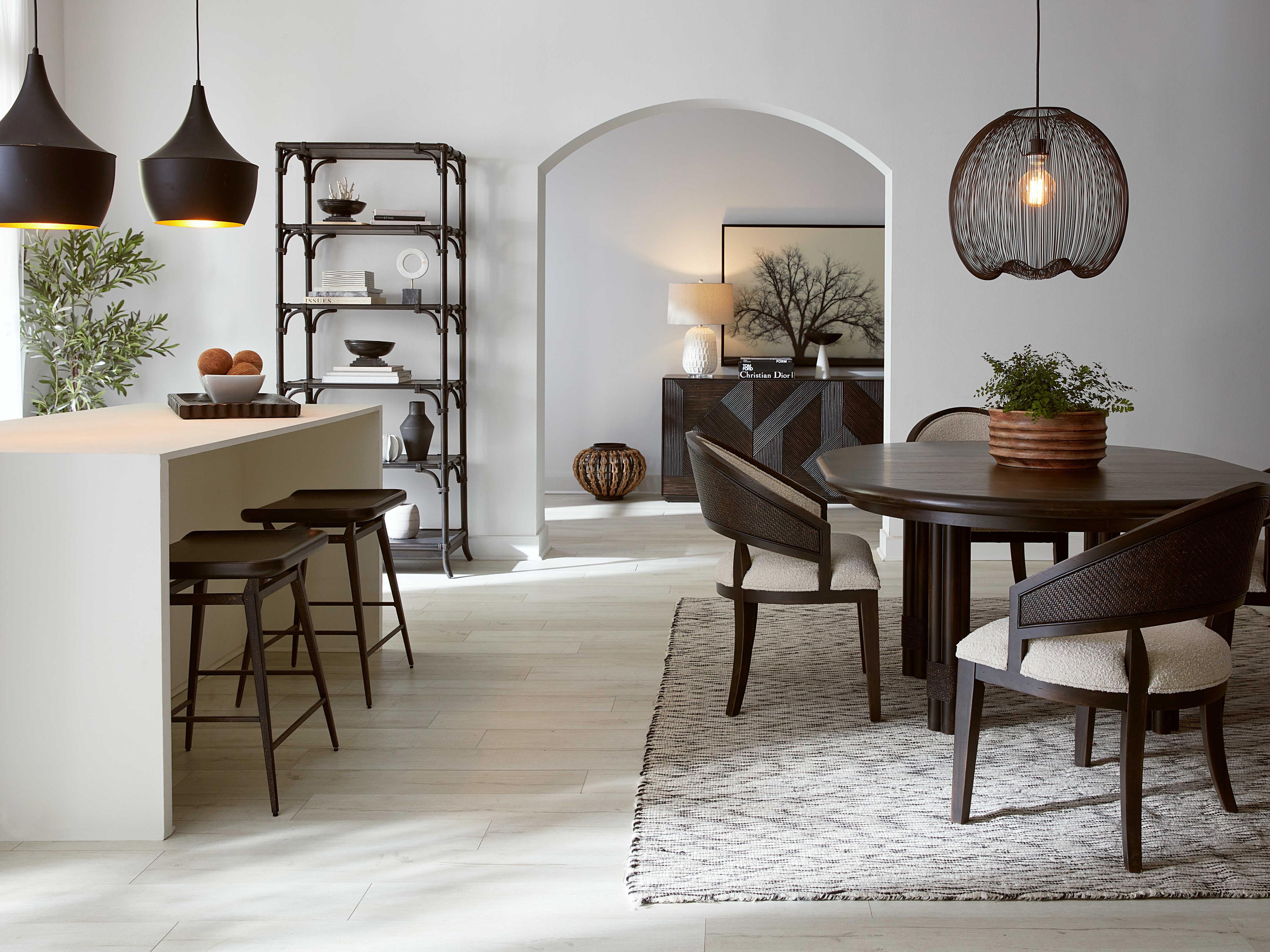 Hooker Furniture Retreat 72" Solid Wood Black Sand Entertainment Credenza