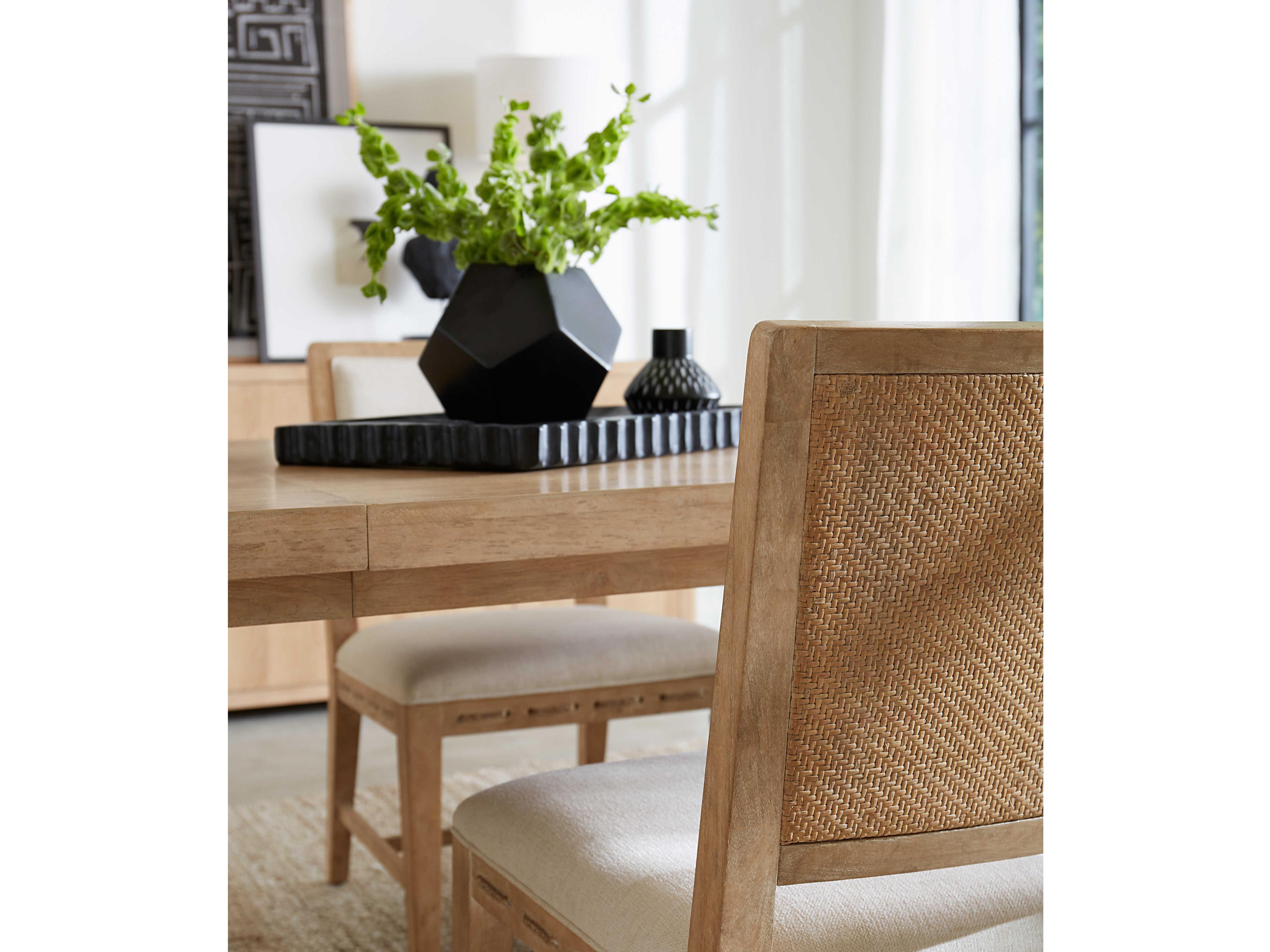 Hooker Furniture Retreat Extendable Rectangular Wood Dune Dining Table