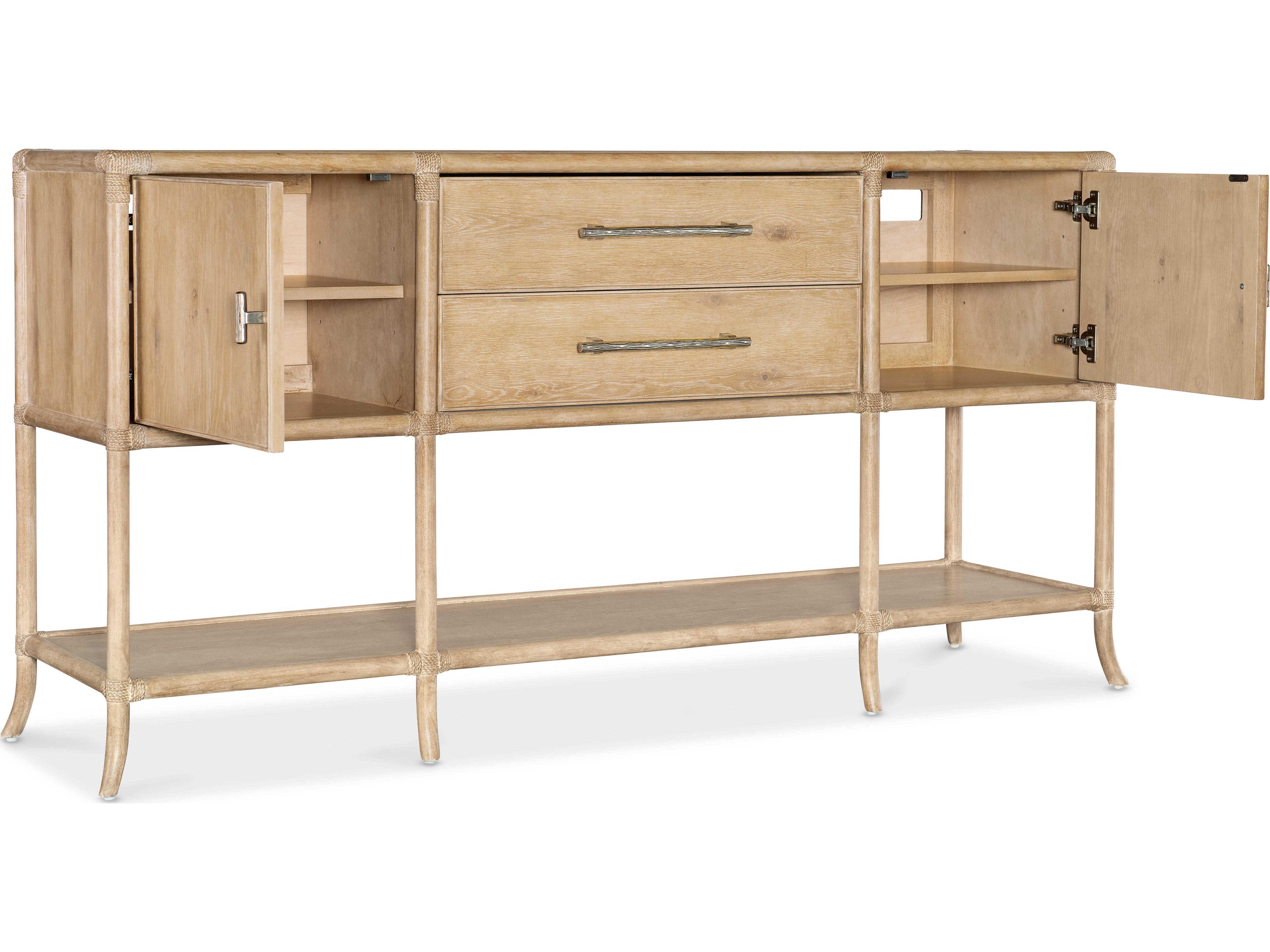 Hooker Furniture Retreat Pole Rattan 70" Solid Wood Dune Sideboard