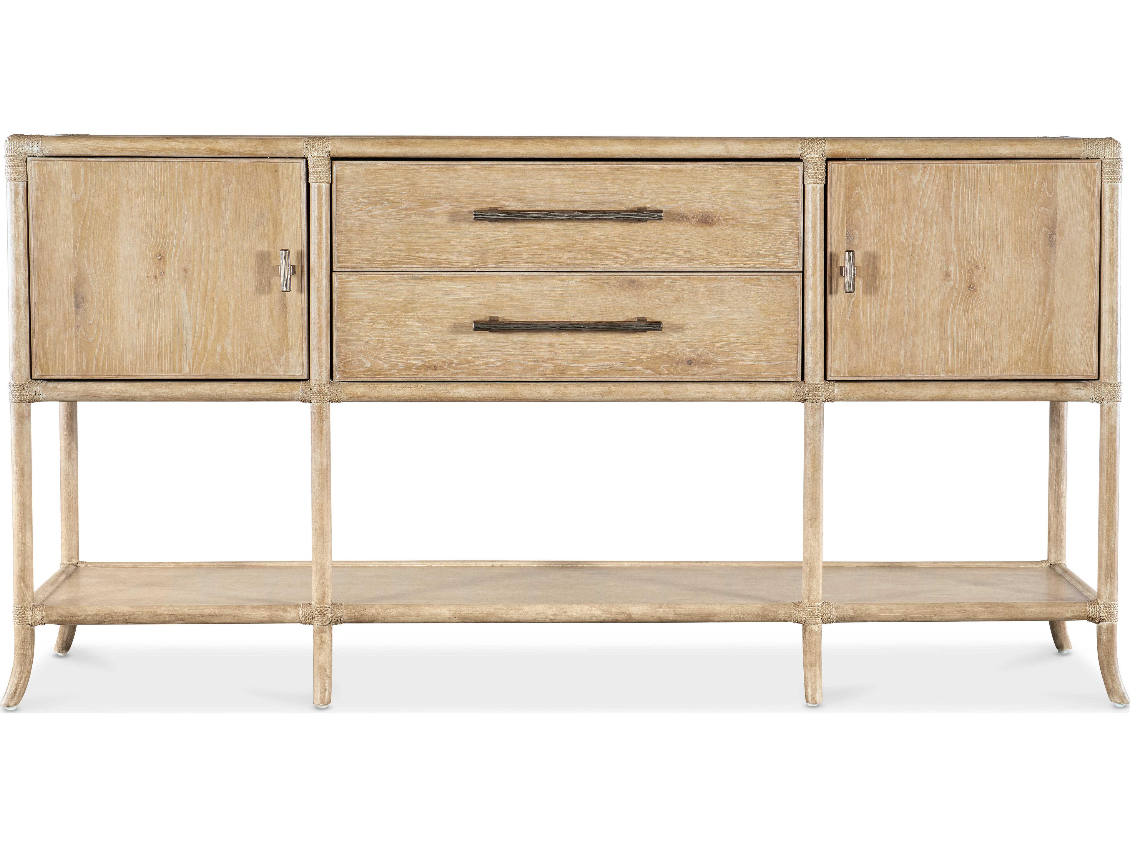 Hooker Furniture Retreat Pole Rattan 70" Solid Wood Dune Sideboard