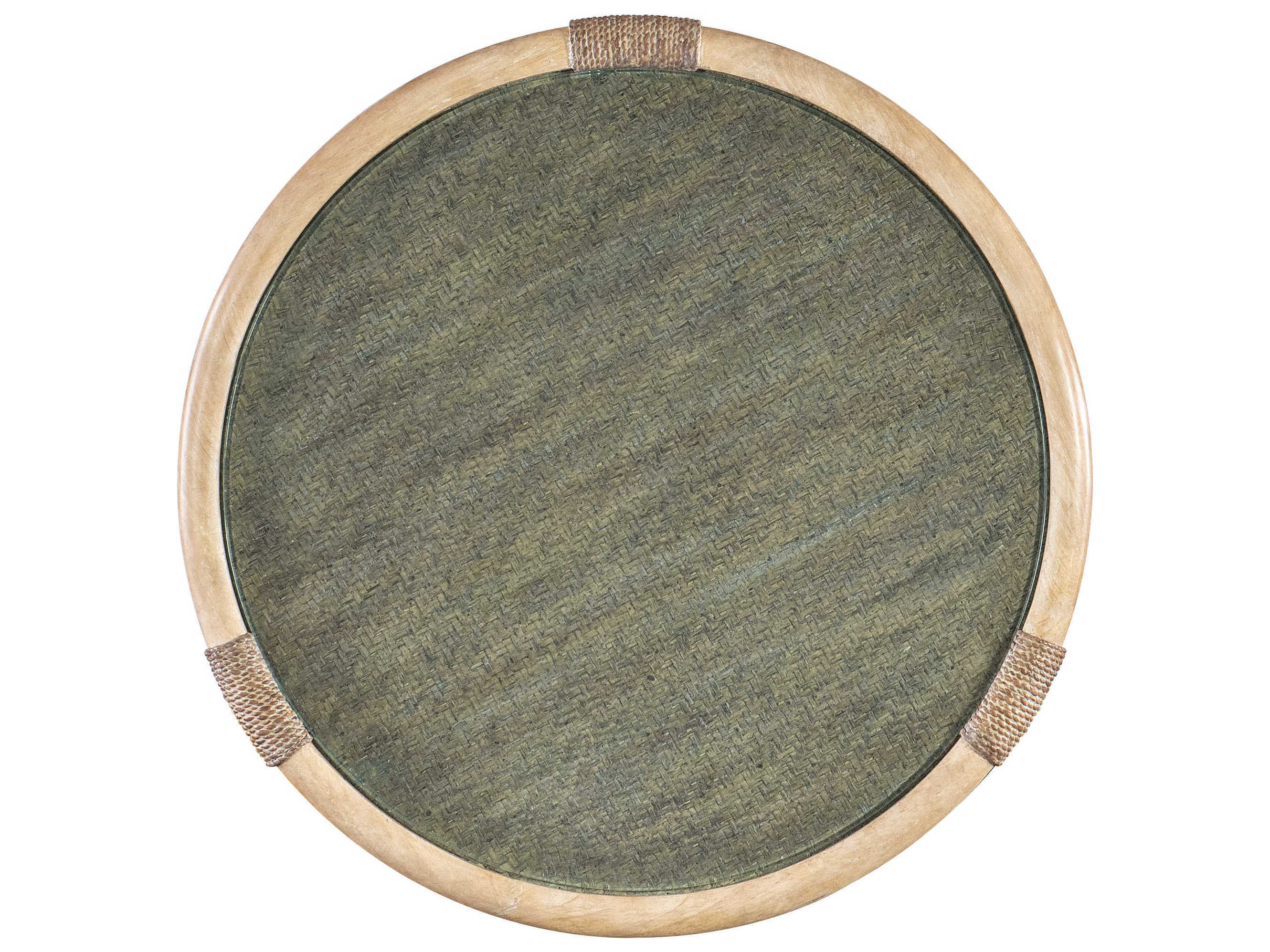 Hooker Furniture Retreat Raffia Round Green Dune End Table