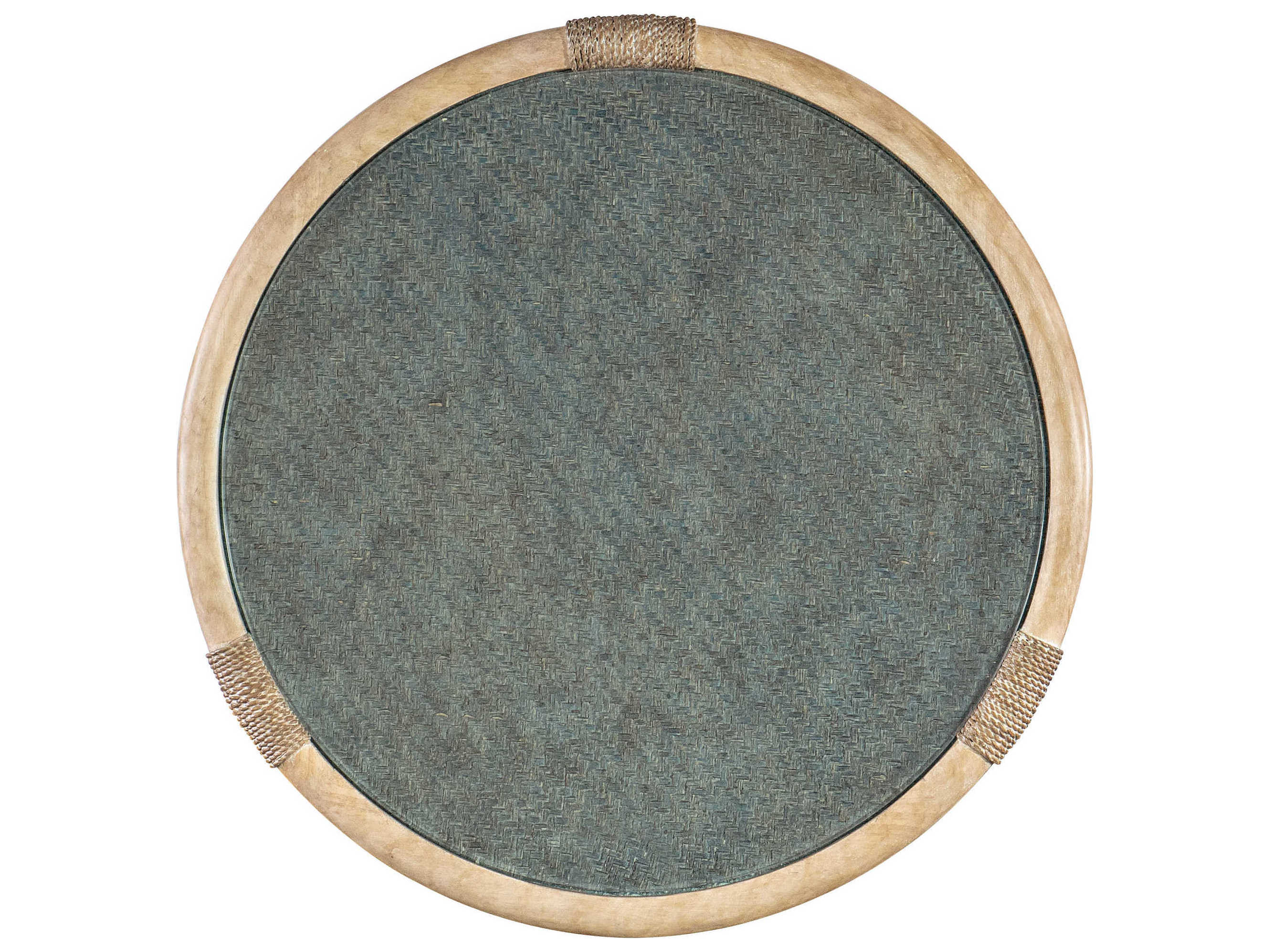 Hooker Furniture Retreat Raffia Round Lagoon Dune End Table
