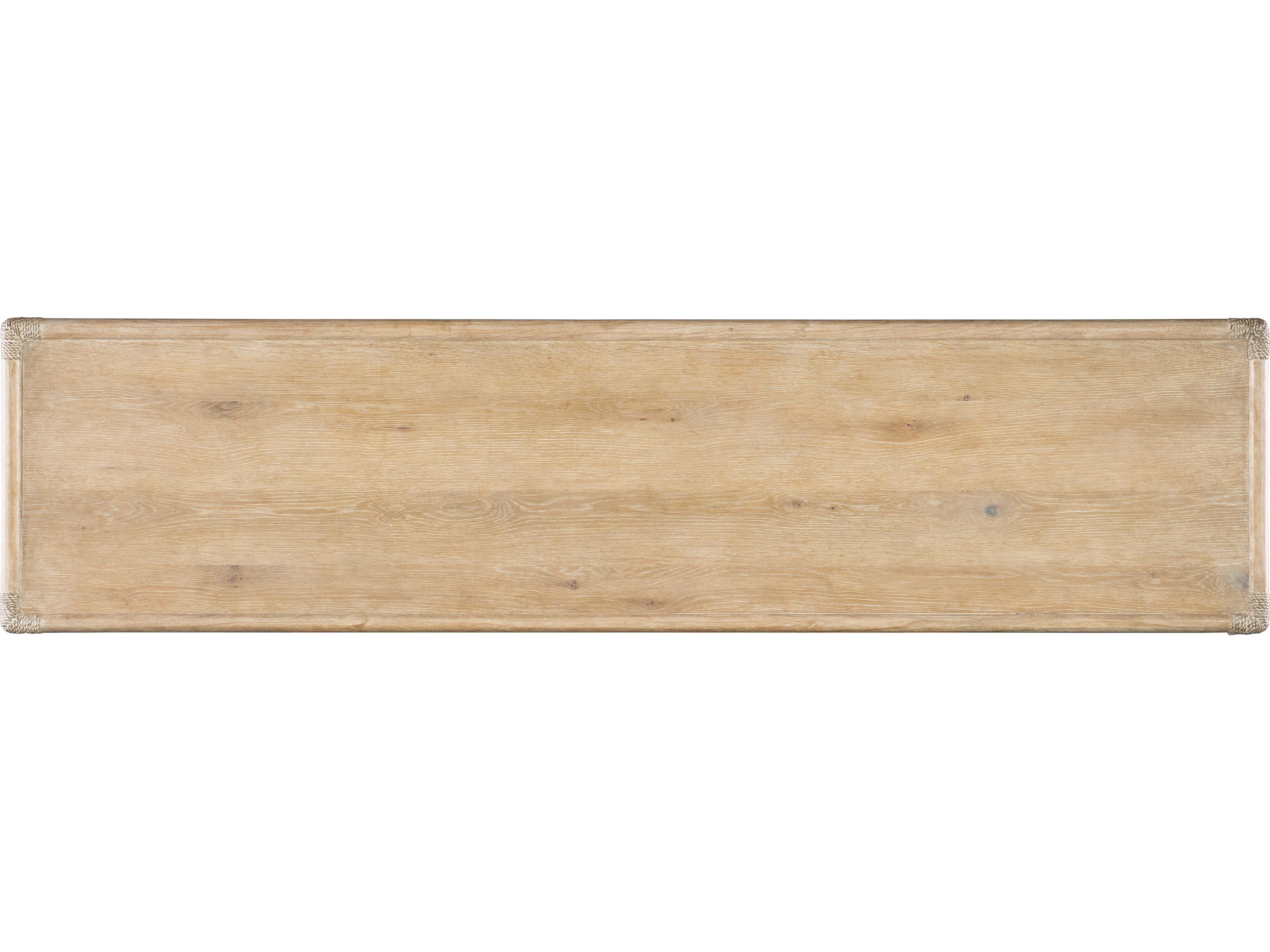 Hooker Furniture Retreat Pole Rattan Rectangular Wood Dune Console Table