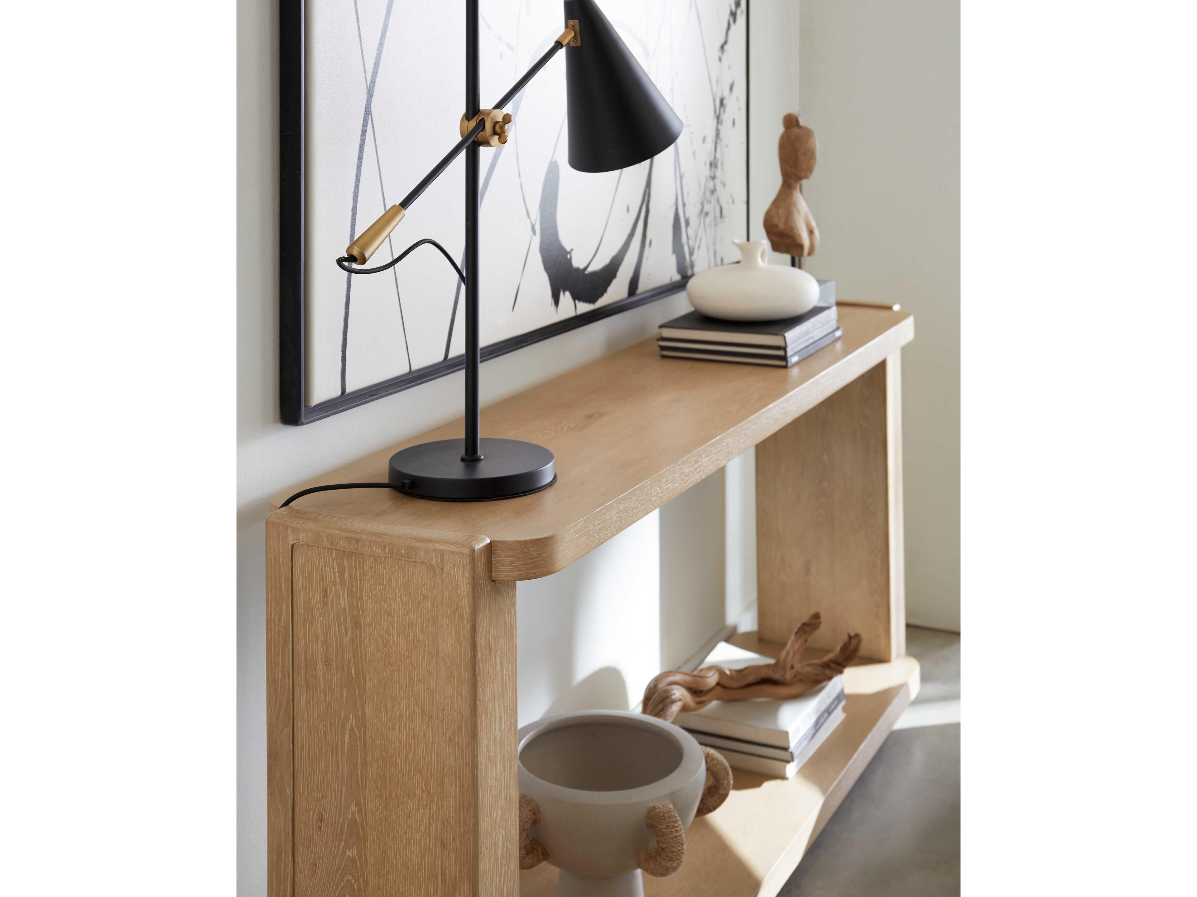 Hooker Furniture Retreat Rectangular Wood Dune Console Table