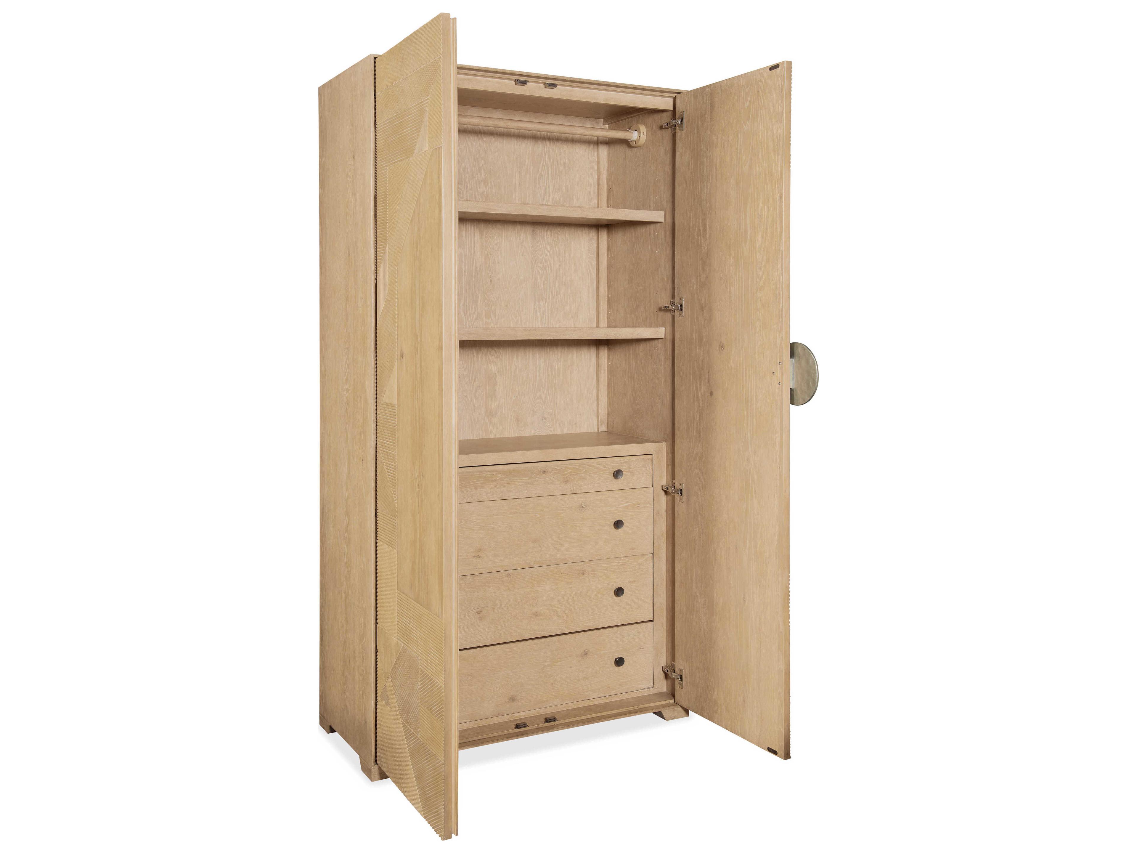 Hooker Furniture Retreat Dune Brown Solid Wood Wardrobe Armoire