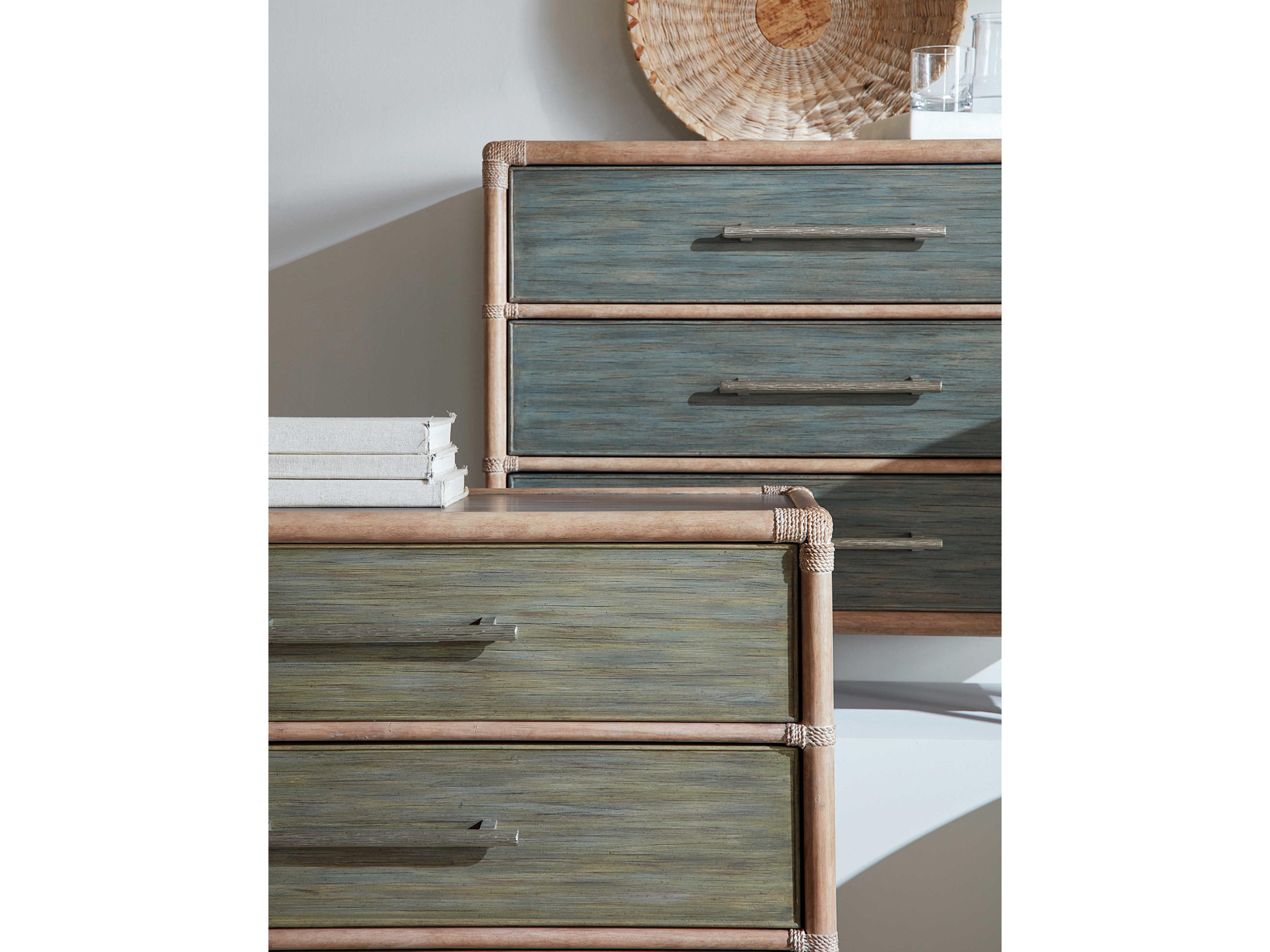 Hooker Furniture Retreat 3-Drawers Seagrass Dune Green Solid Wood Accent Chest