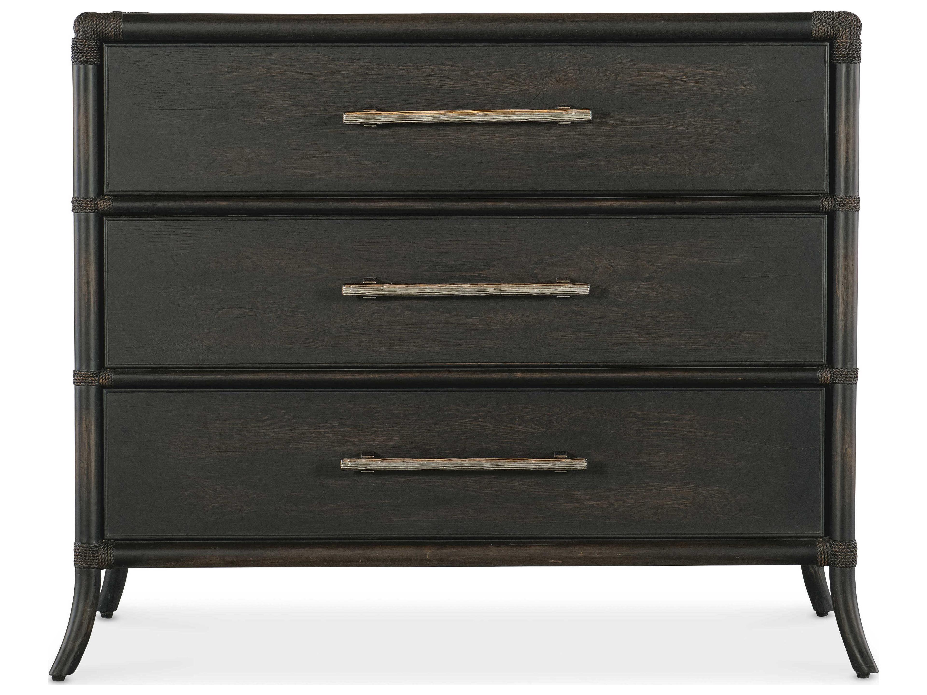 Hooker Furniture Retreat 3-Drawers Black Sand Solid Wood Accent Chest