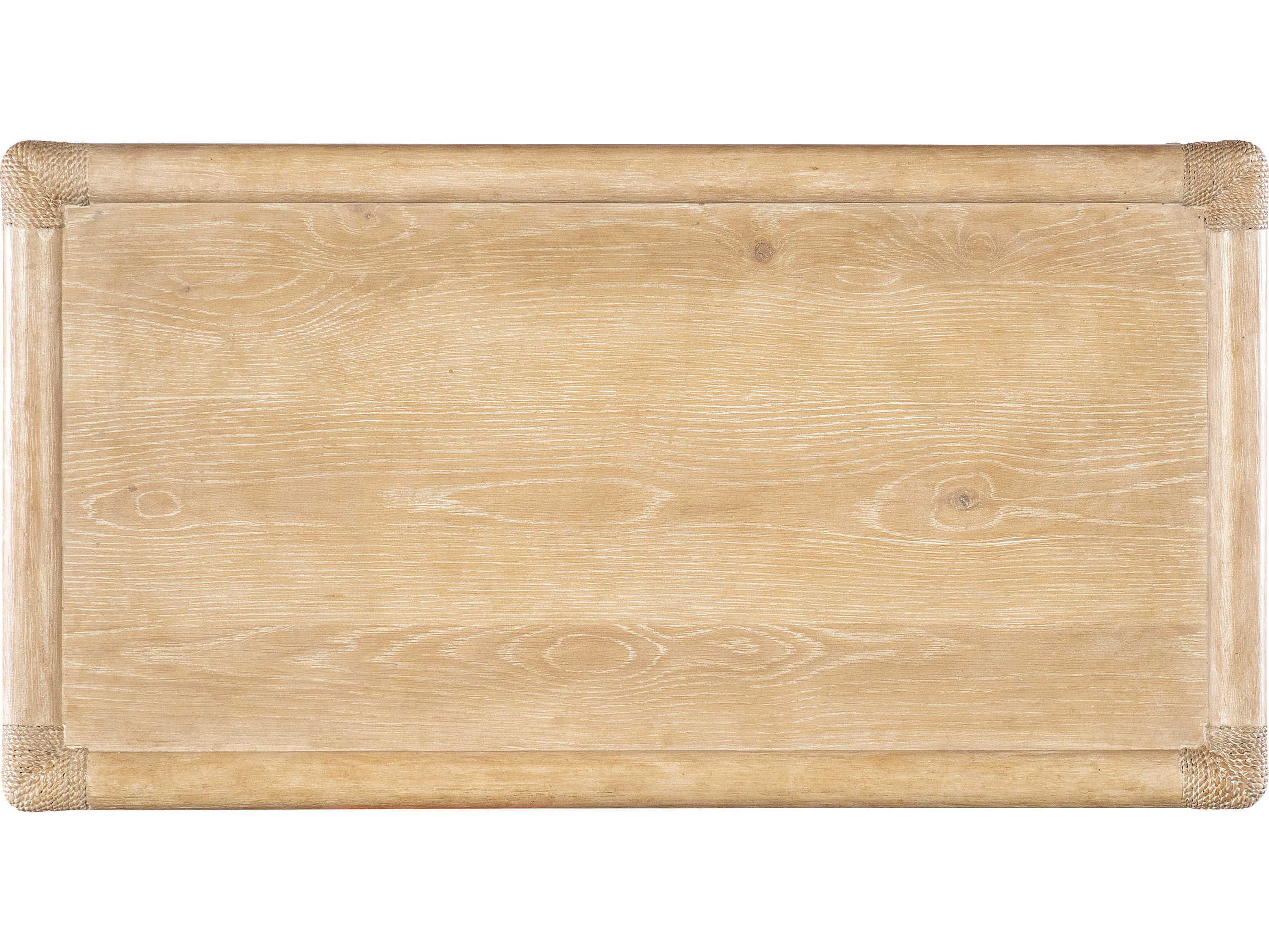 Hooker Furniture Retreat Pole Rattan 3-Drawers Brown Solid Wood Nightstand