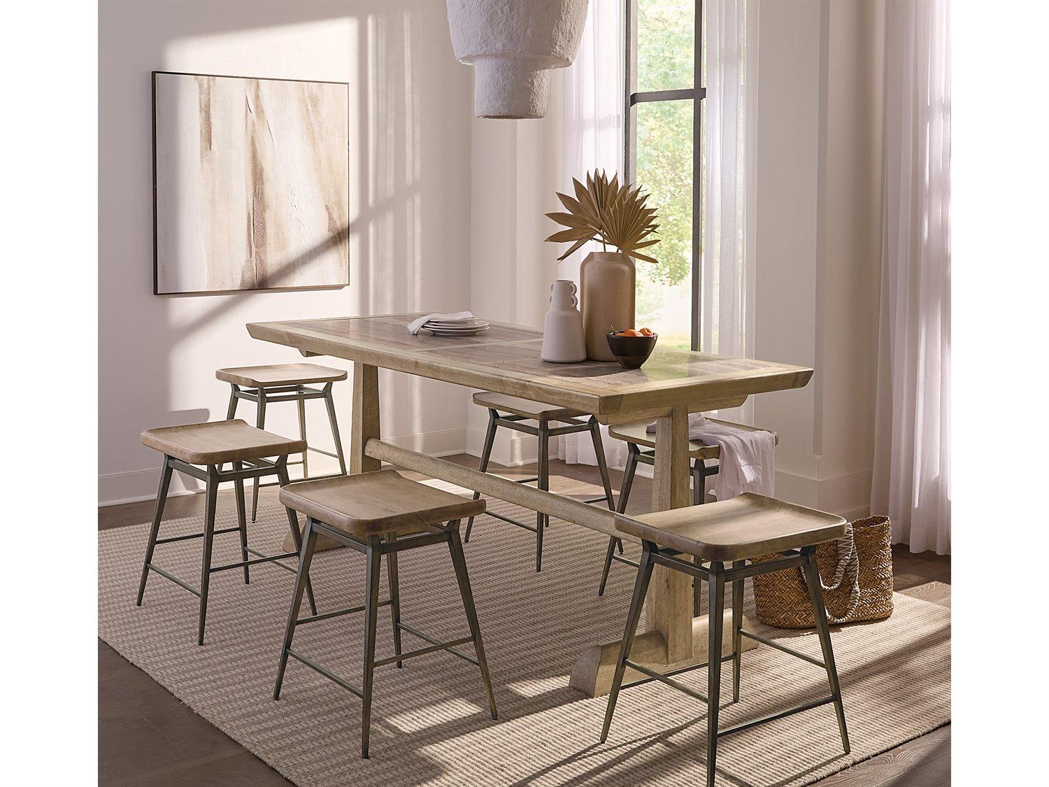 Hooker Furniture Vineyard Row Friendship Rectangular Marble Sonoma:light And Airy Vibe Dining Table