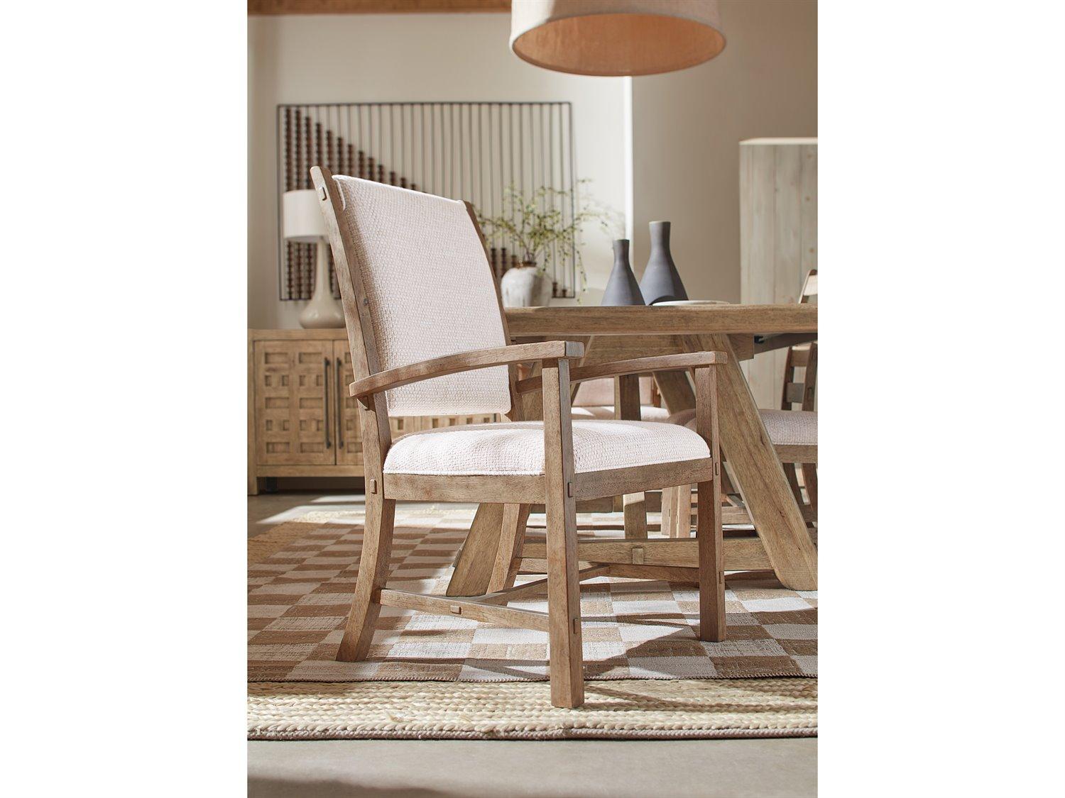 Hooker Furniture Vineyard Row Beige Upholstered Arm Dining Chair