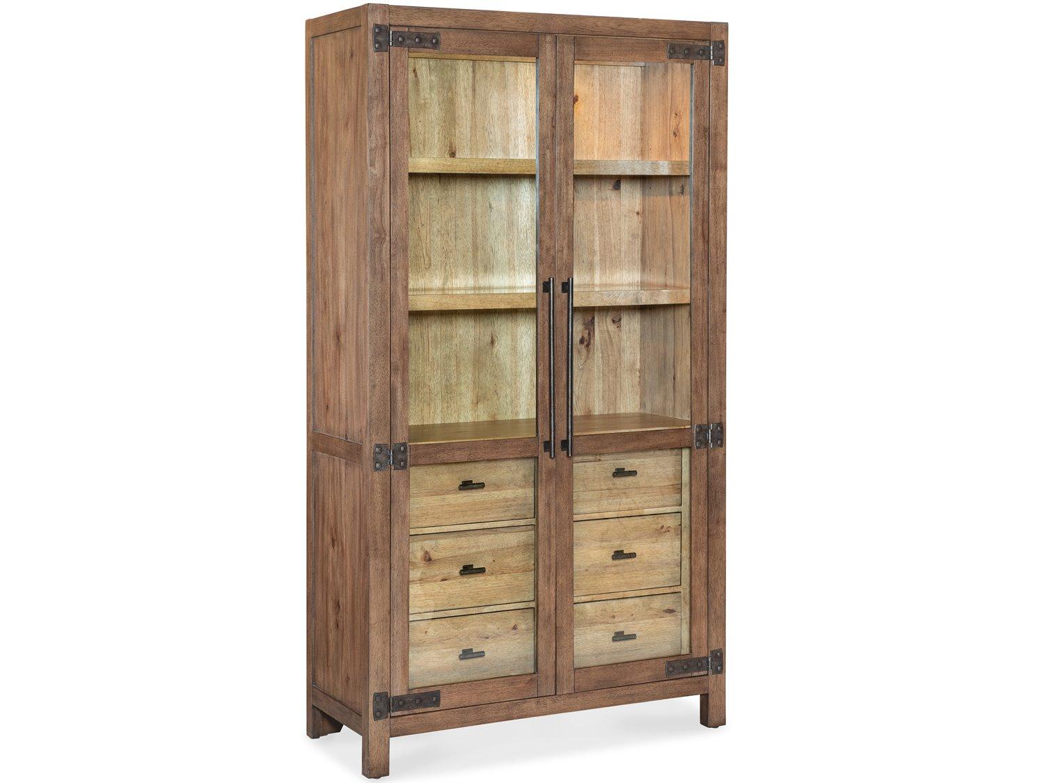 Hooker Furniture Vineyard Row Oak Wood Display Cabinet