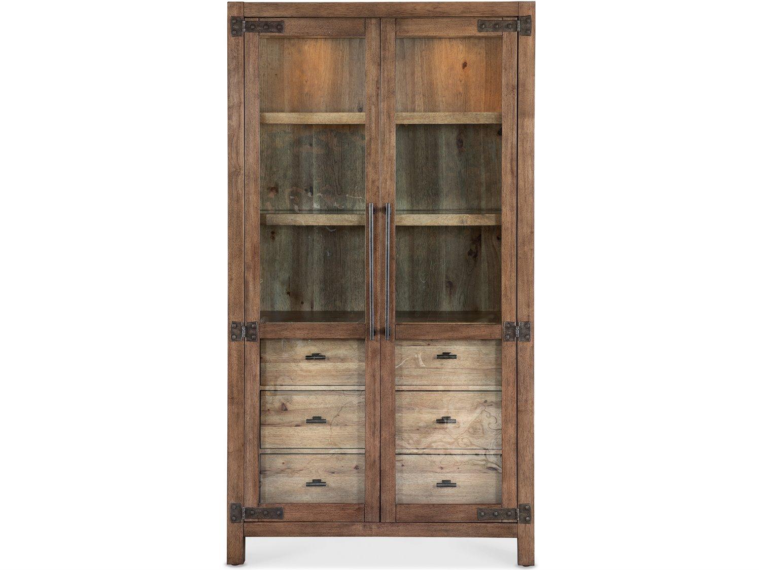 Hooker Furniture Vineyard Row Oak Wood Display Cabinet