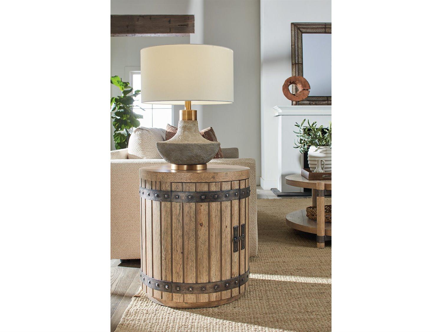 Hooker Furniture Vineyard Row Round Wood Sonoma End Table