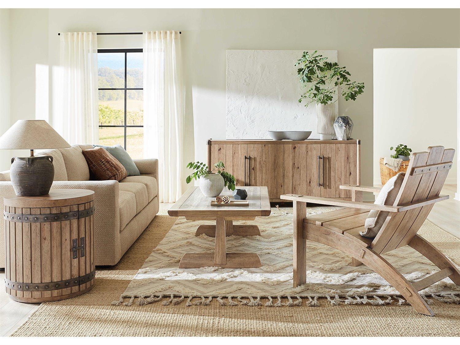 Hooker Furniture Vineyard Row Rectangular Marble Sonoma Coffee Table