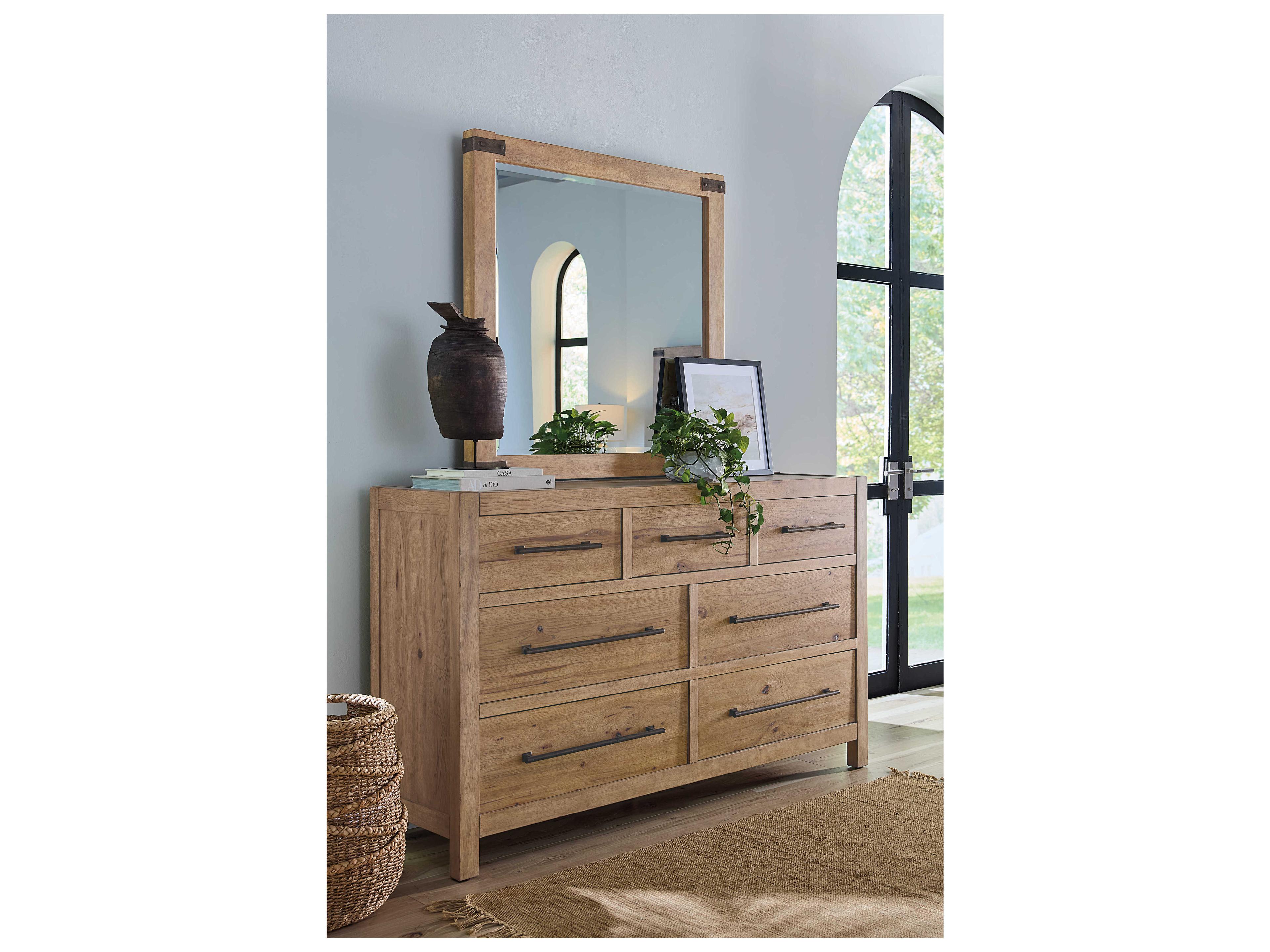 Hooker Furniture Vineyardro Light Wood Wall Mirror Square